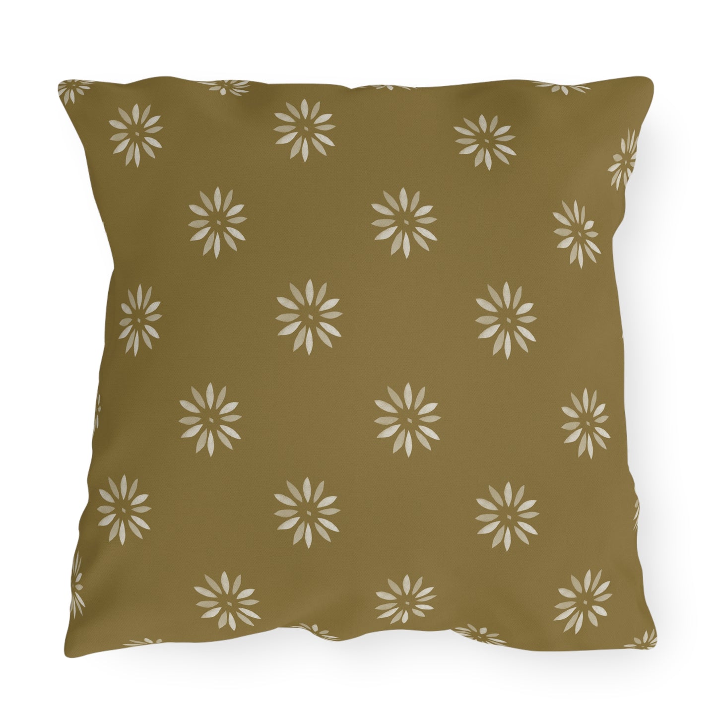 Boho Floral Outdoor Pillows - Soft Green Cushion for Patio Decor