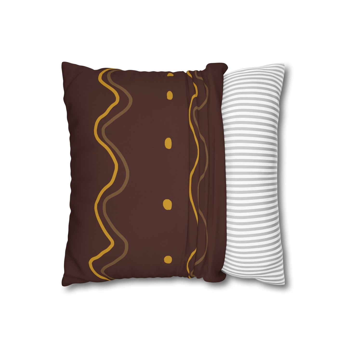 Redware Squiggles Square Poly Canvas Pillowcase