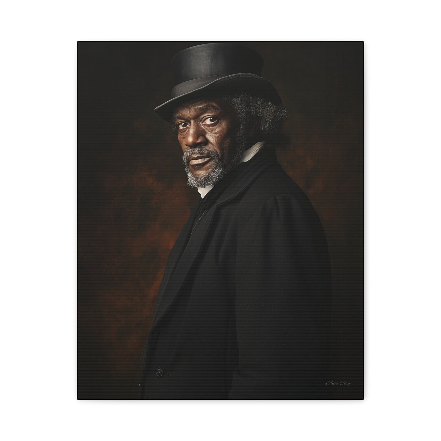 Frederick Elegant Stretched Canvas Art - Iconic Portrait on Matte Finish