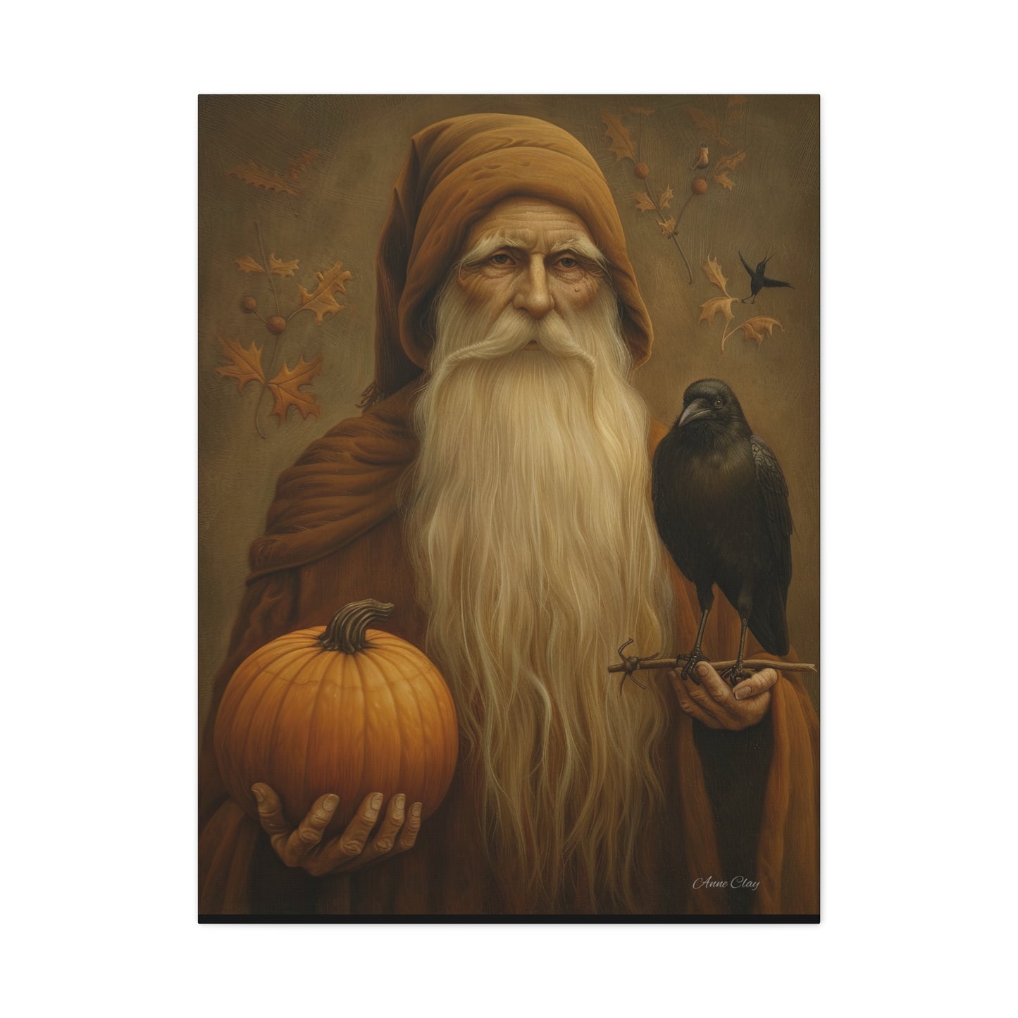 Mystical Fall Canvas Art, Autumn Decor, Nature Wall Art, Halloween Home Decor, Gift for Harvest Season