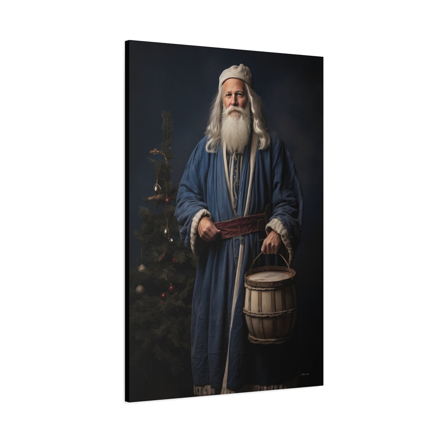 Colonial Everyday Santa Matte Canvas, Stretched, 1.25"