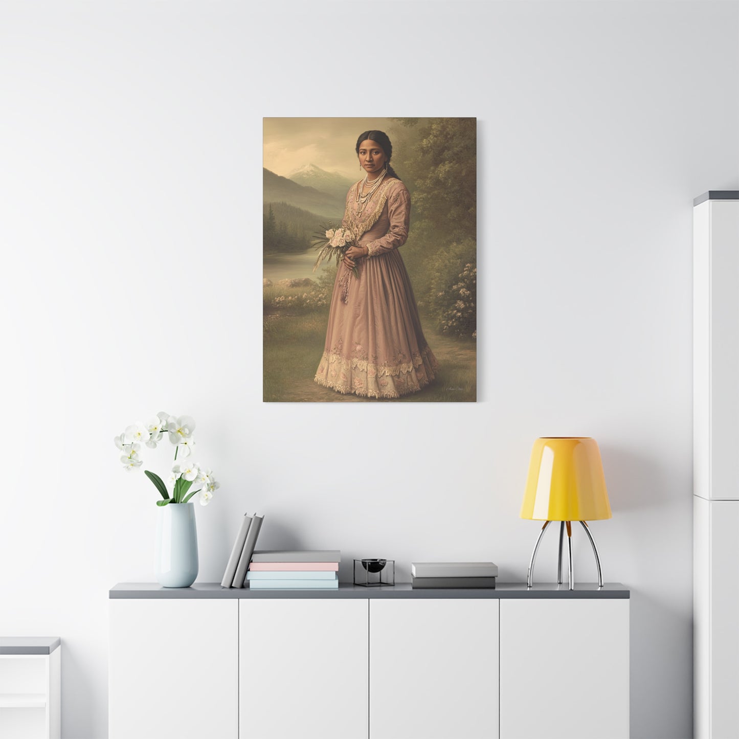 Artistic Stretched Canvas Print: Vintage Portrait, Home Decor, Wall Art, Gift for Art Lovers, Boho Decoration, Unique Gift