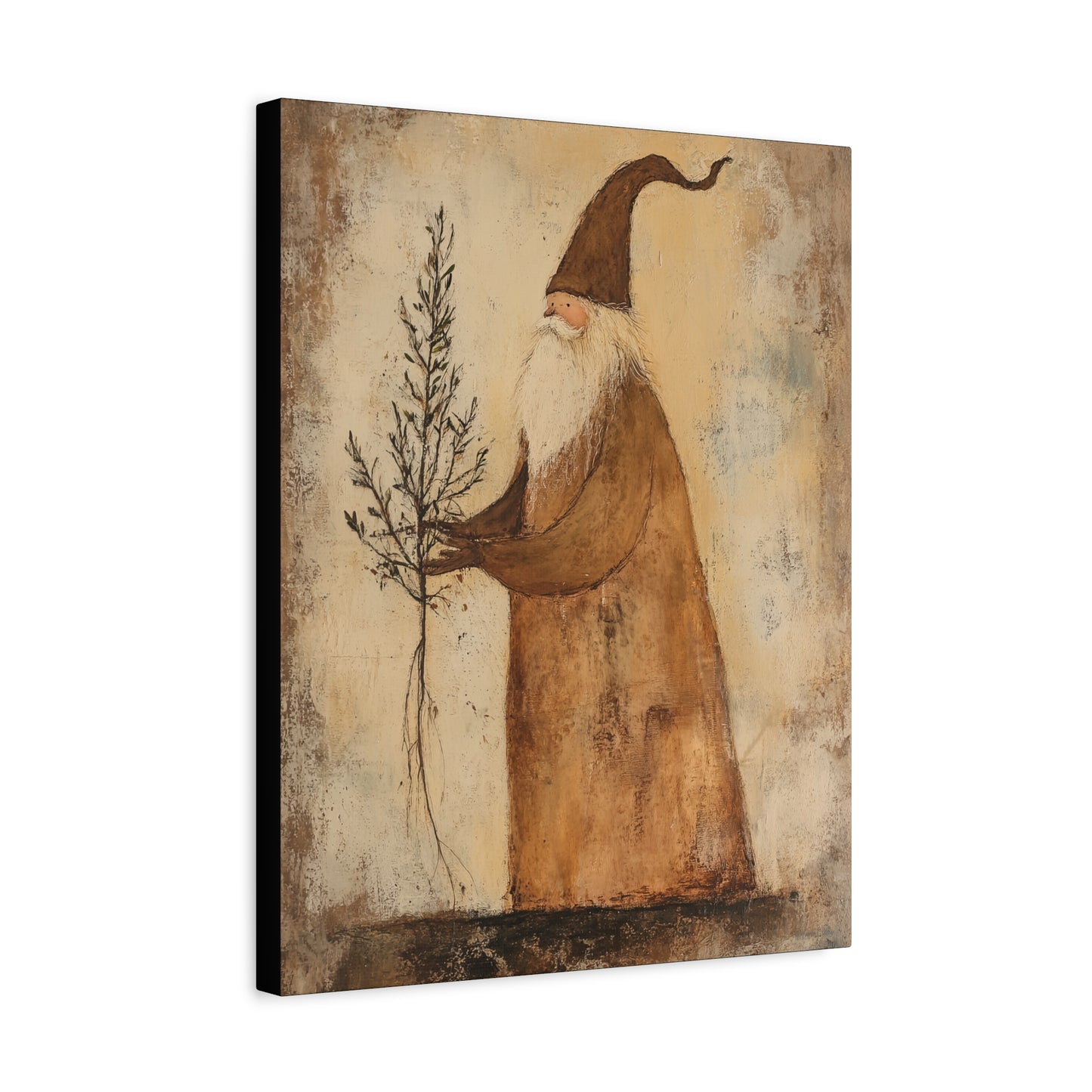 Grungy Earth Santa Matte Canvas, Stretched, 1.25"