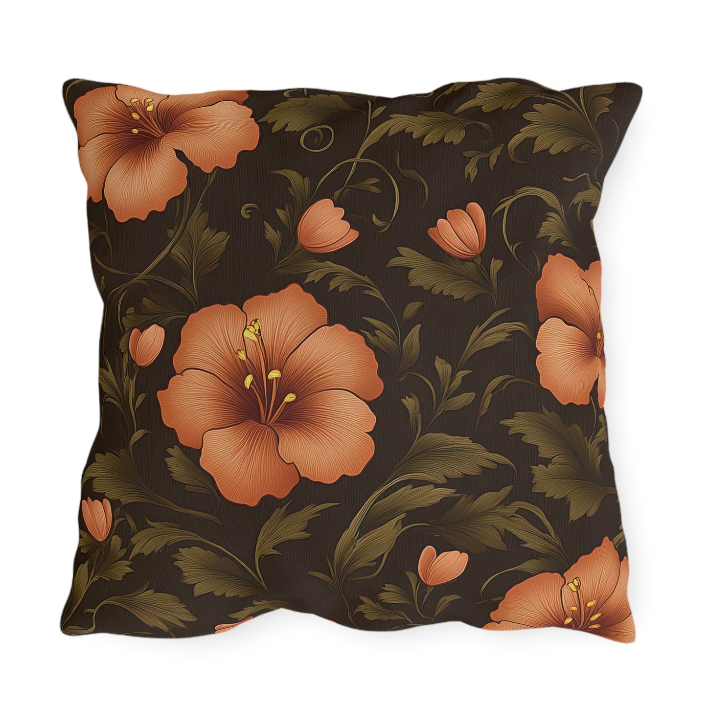 Floral Outdoor Pillow | Tropical Decor, Patio Cushion, Garden Pillow, Hibiscus Throw Pillows, Summer Home Decor