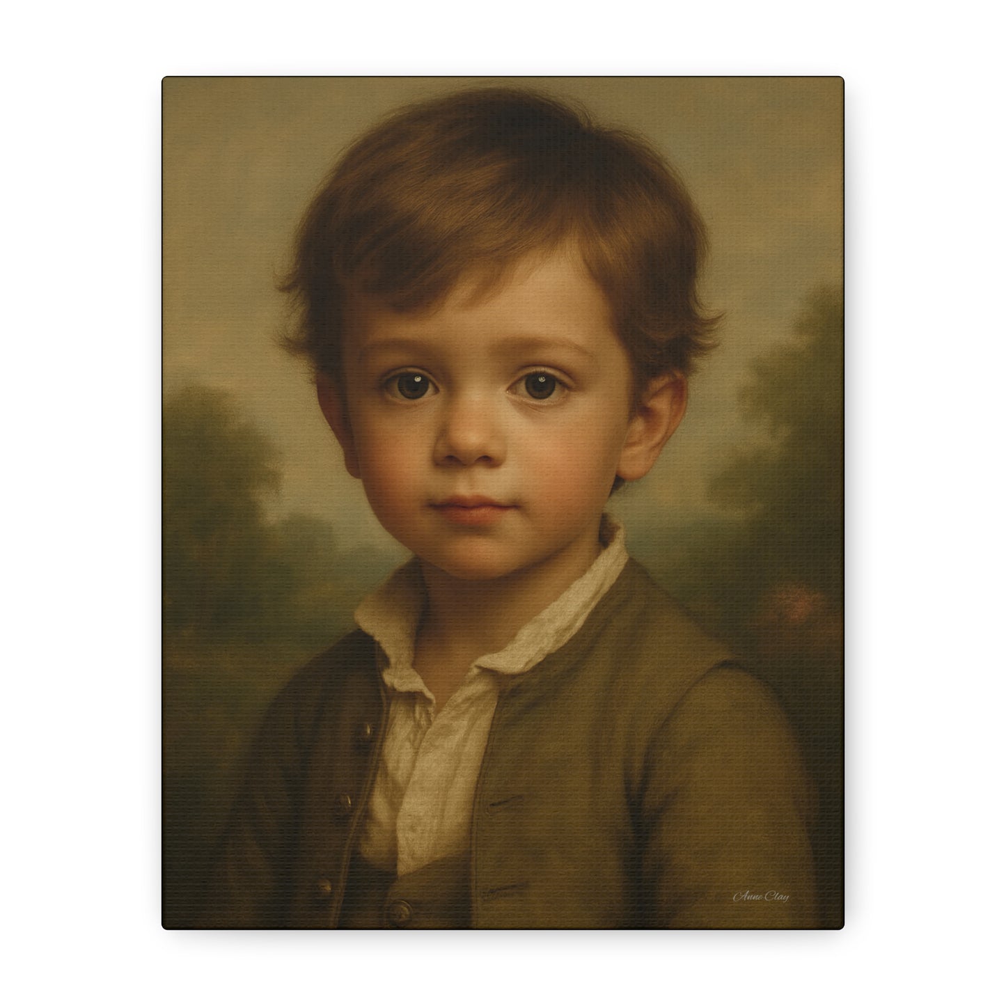 Vintage Child Portrait Canvas Print, Charming Artwork, Home Decor, Gift for Parents, Nursery Wall Art, Classic Style