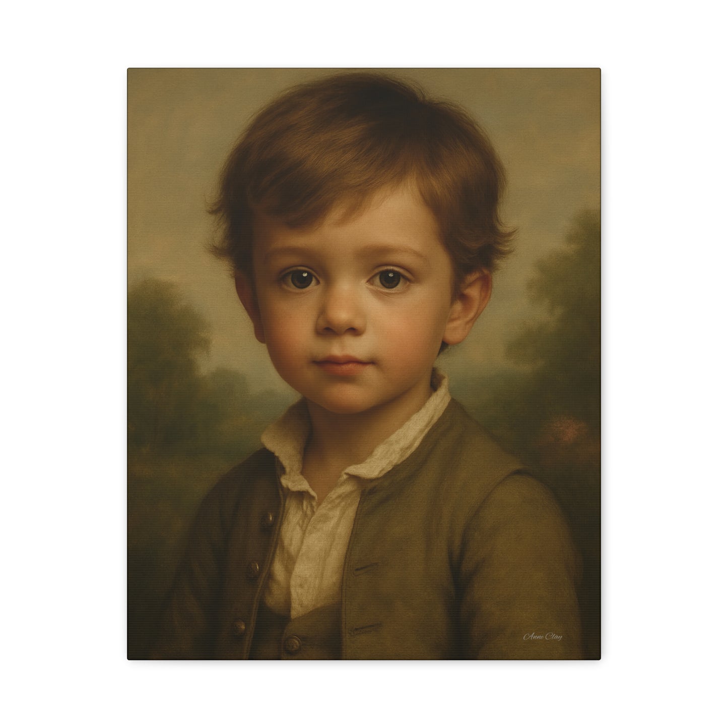 Vintage Child Portrait Canvas Print, Charming Artwork, Home Decor, Gift for Parents, Nursery Wall Art, Classic Style