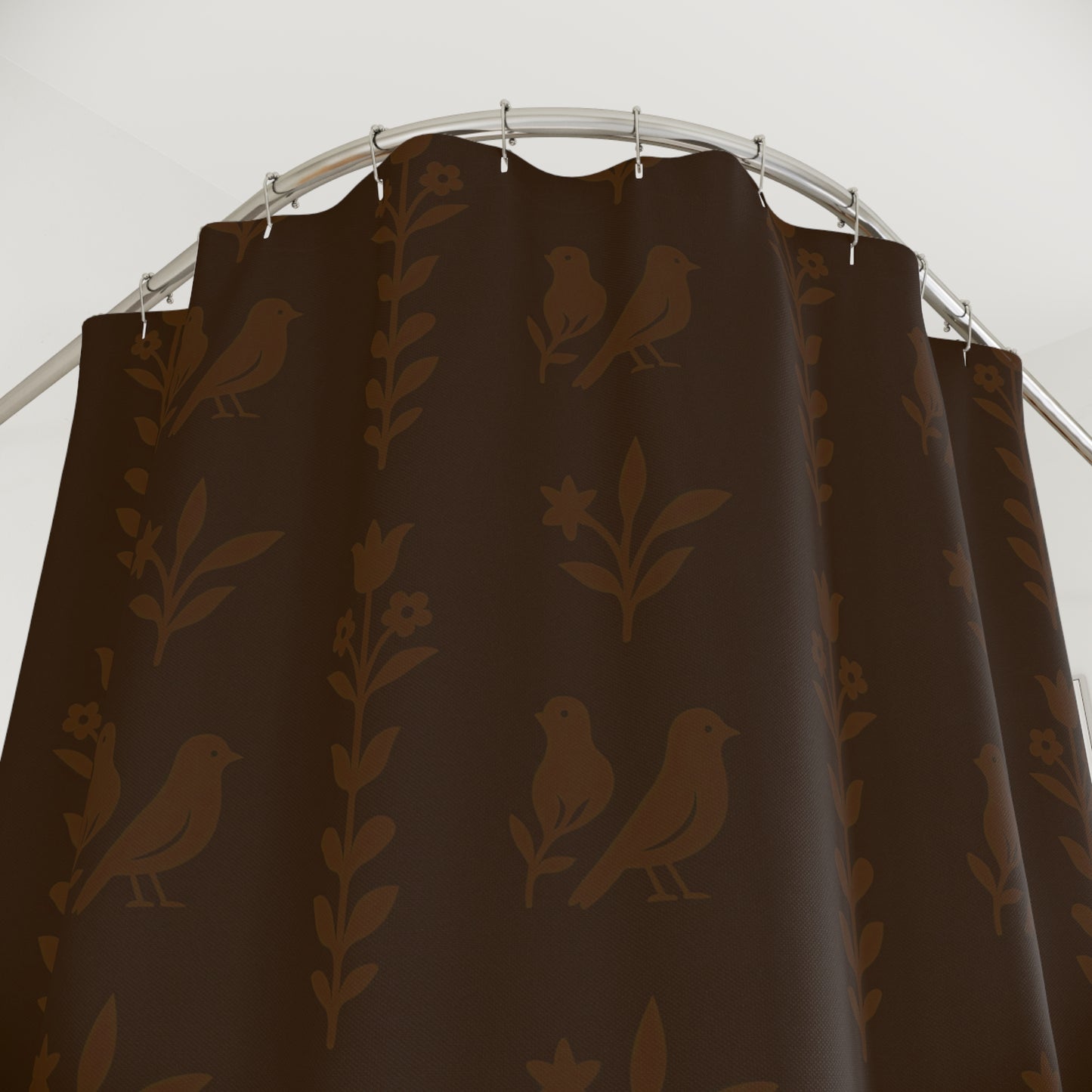 Elegant Bird and Floral Shower Curtain, Bathroom Décor, Vintage Style, Bohemian Home Accessories, Gift for Housewarming