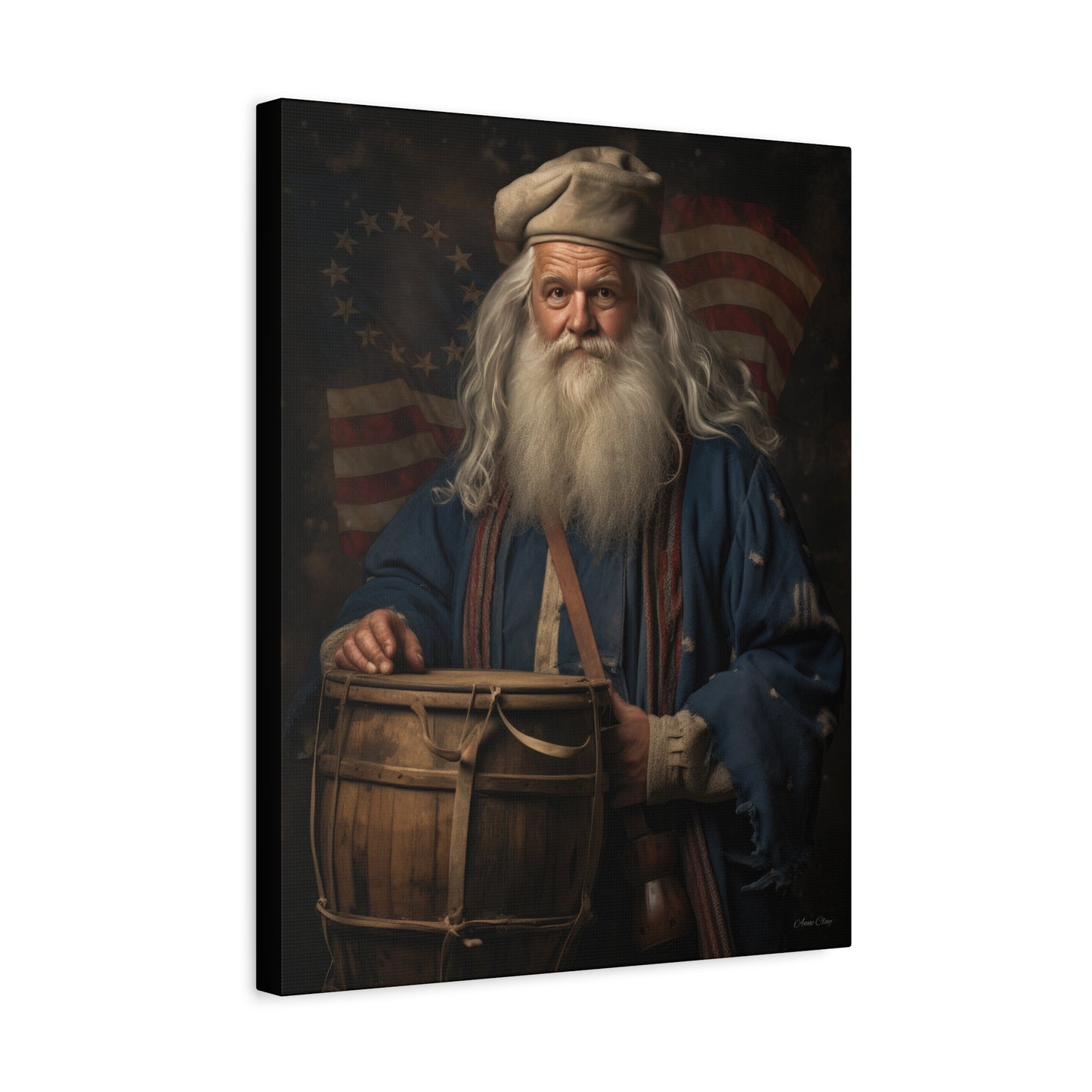 Americana Santa Matte Canvas, Stretched, 1.25"