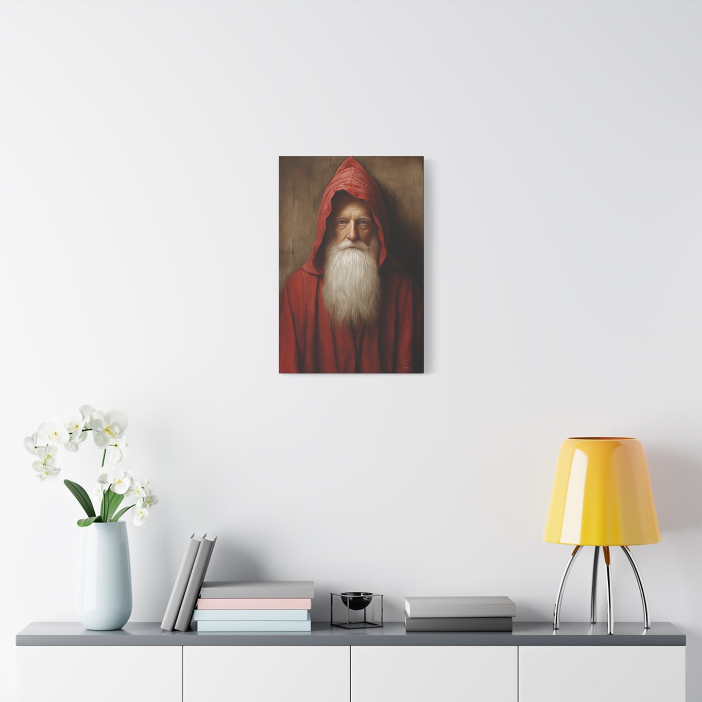 WS Mysterious Santa Matte Canvas, Stretched, 1.25"