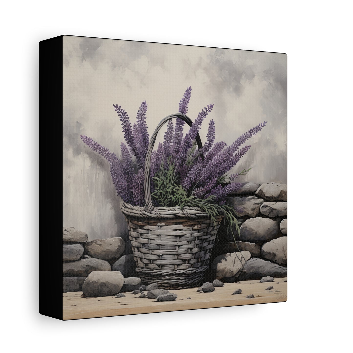 Lavender Stones Matte Canvas, Stretched, 1.25"