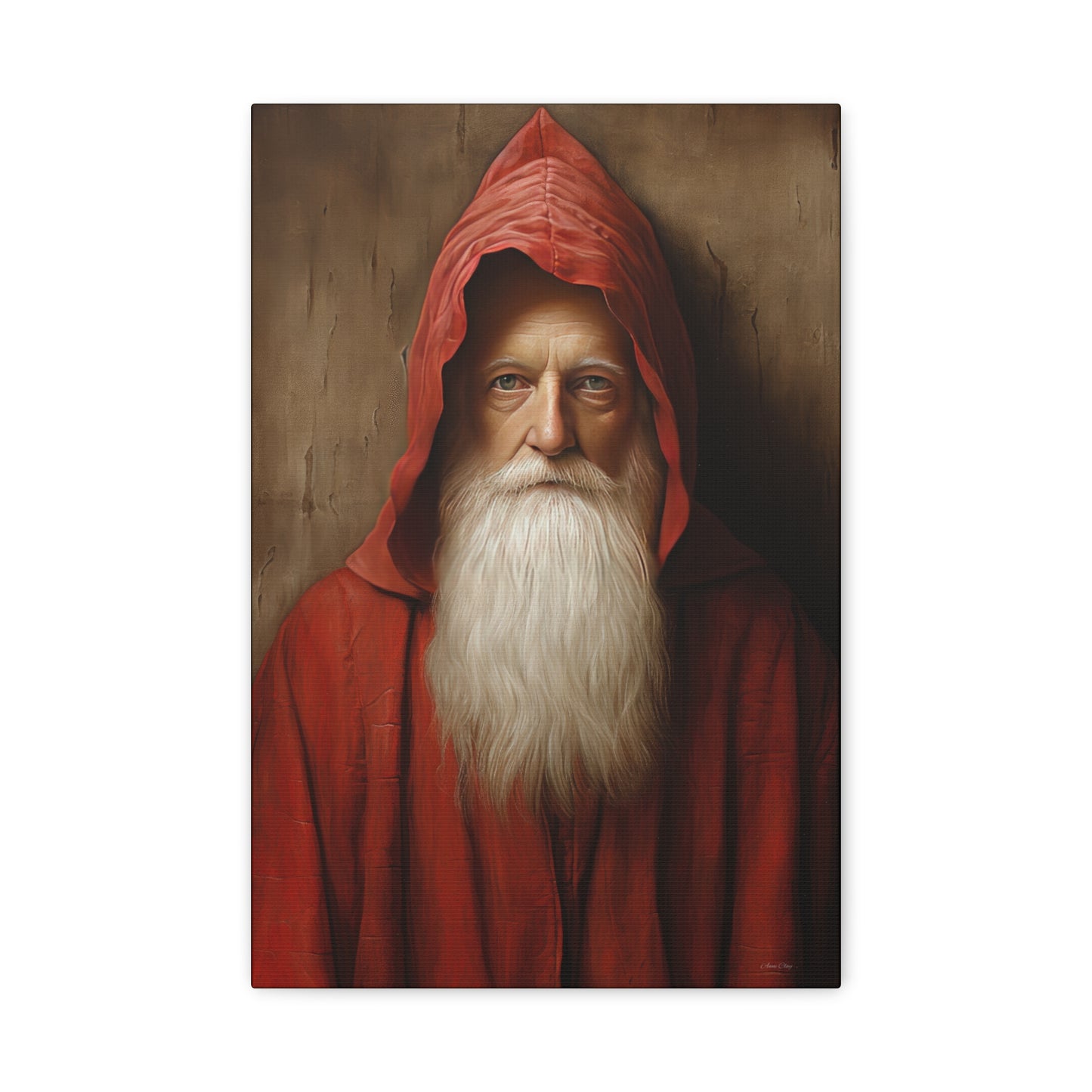 WS Mysterious Santa Matte Canvas, Stretched, 1.25"