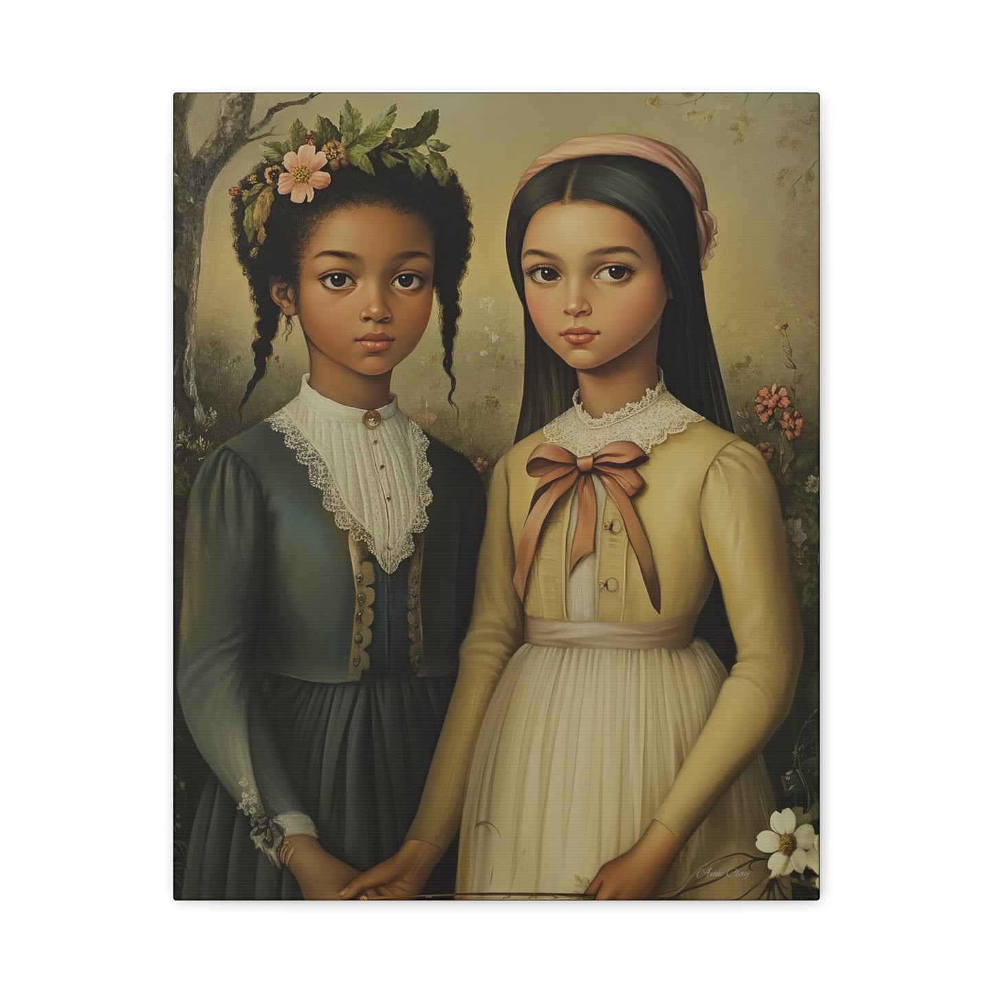 Stretched Matte Canvas Art Print - Diverse Sisterhood Portrait, Wall Decor, Gift for Home, Art Lovers, Gallery Wall