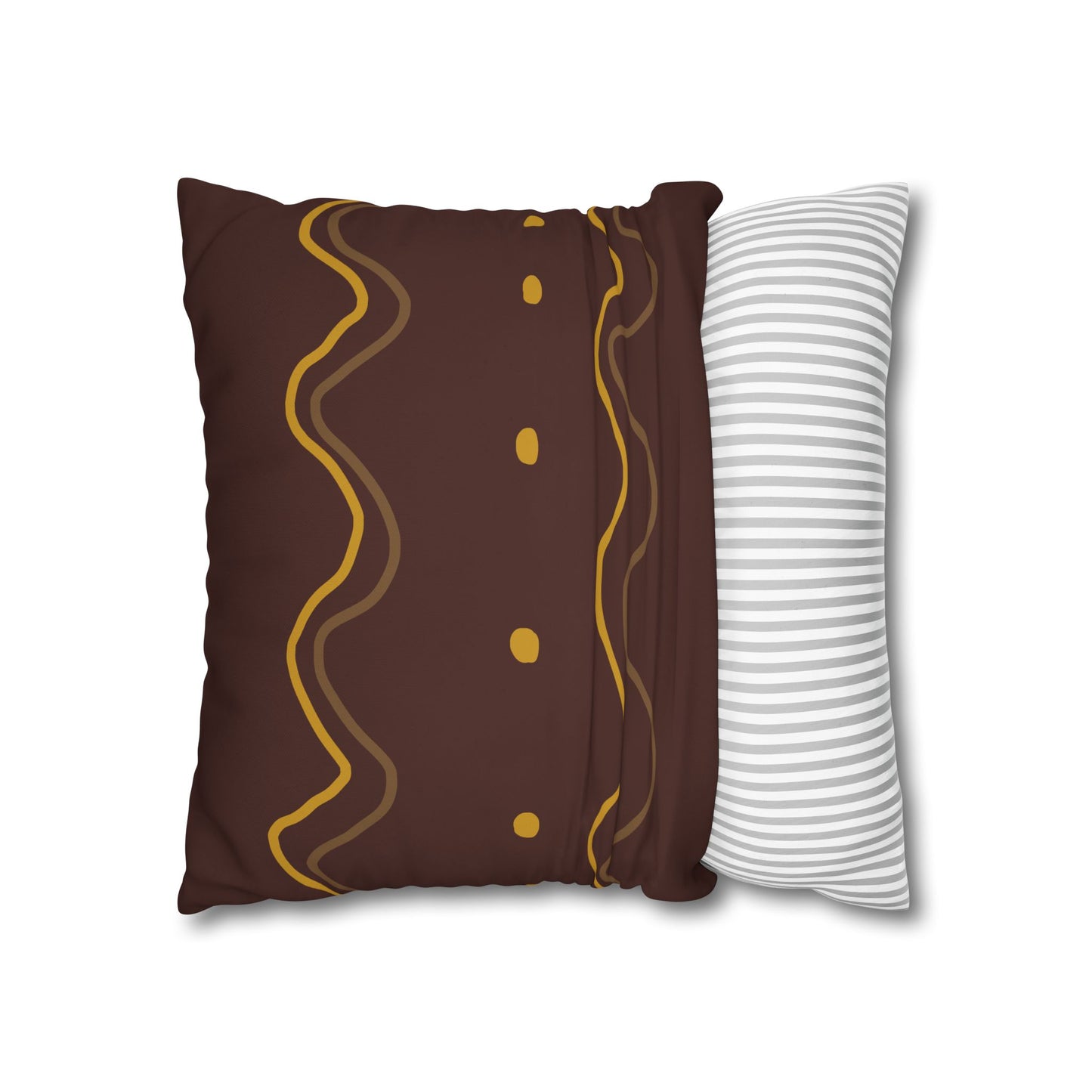 Redware Squiggles Square Poly Canvas Pillowcase