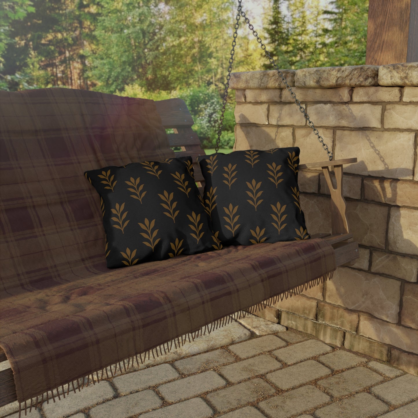 Elegant Outdoor Pillows, Garden Decor, Boho Cushions, Patio Accessories, Nature Inspired, Home & Outdoor