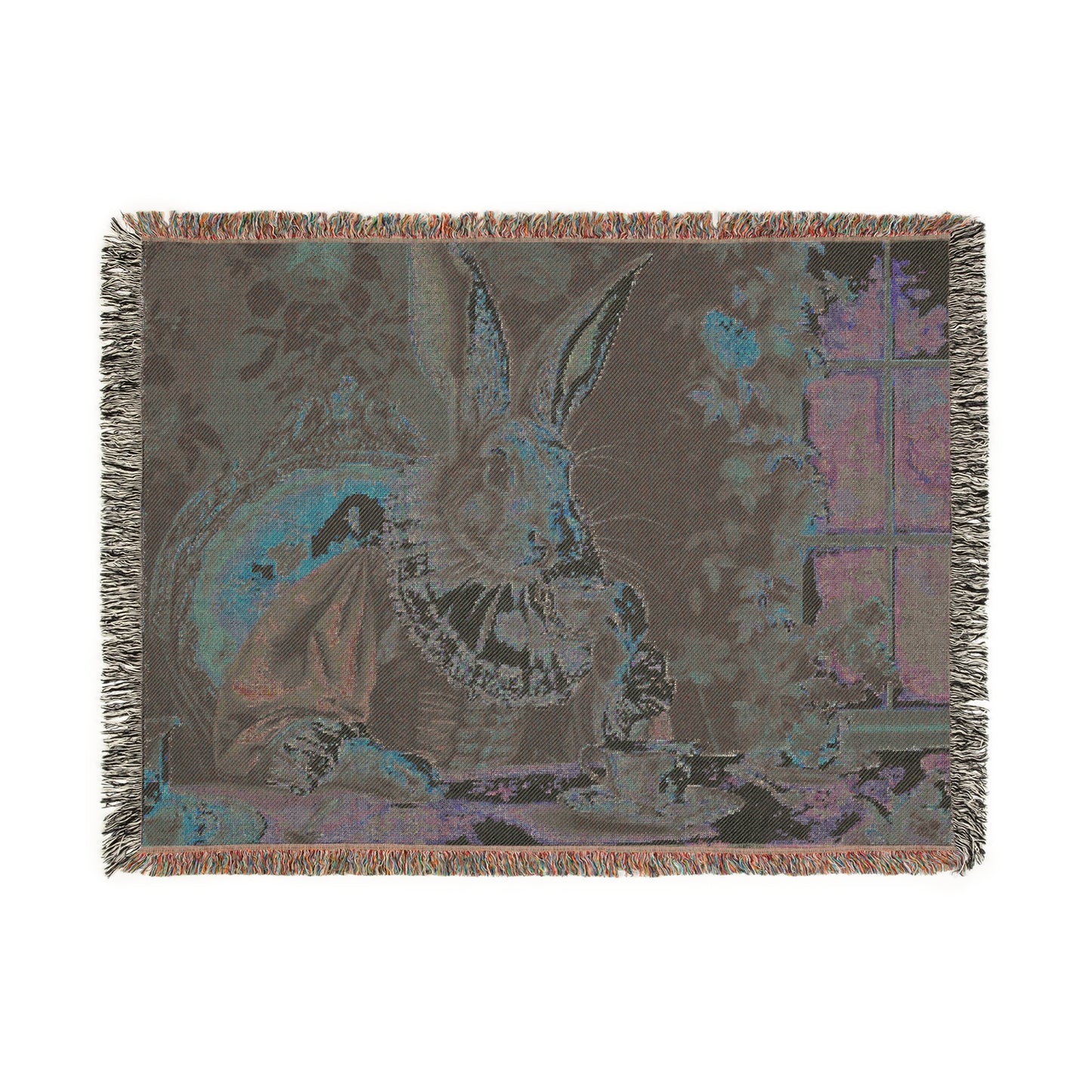 Charming Rabbit Tapestry Blanket - Cozy Woven Home Decor