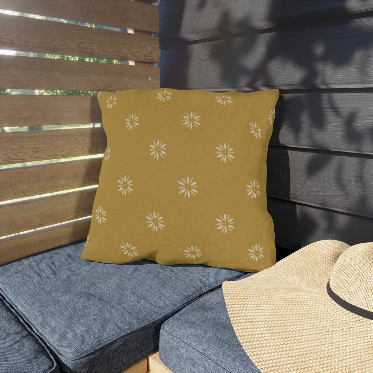 Sunny Floral Outdoor Pillows - Cozy Throw Cushions for Patio and Garden Decor