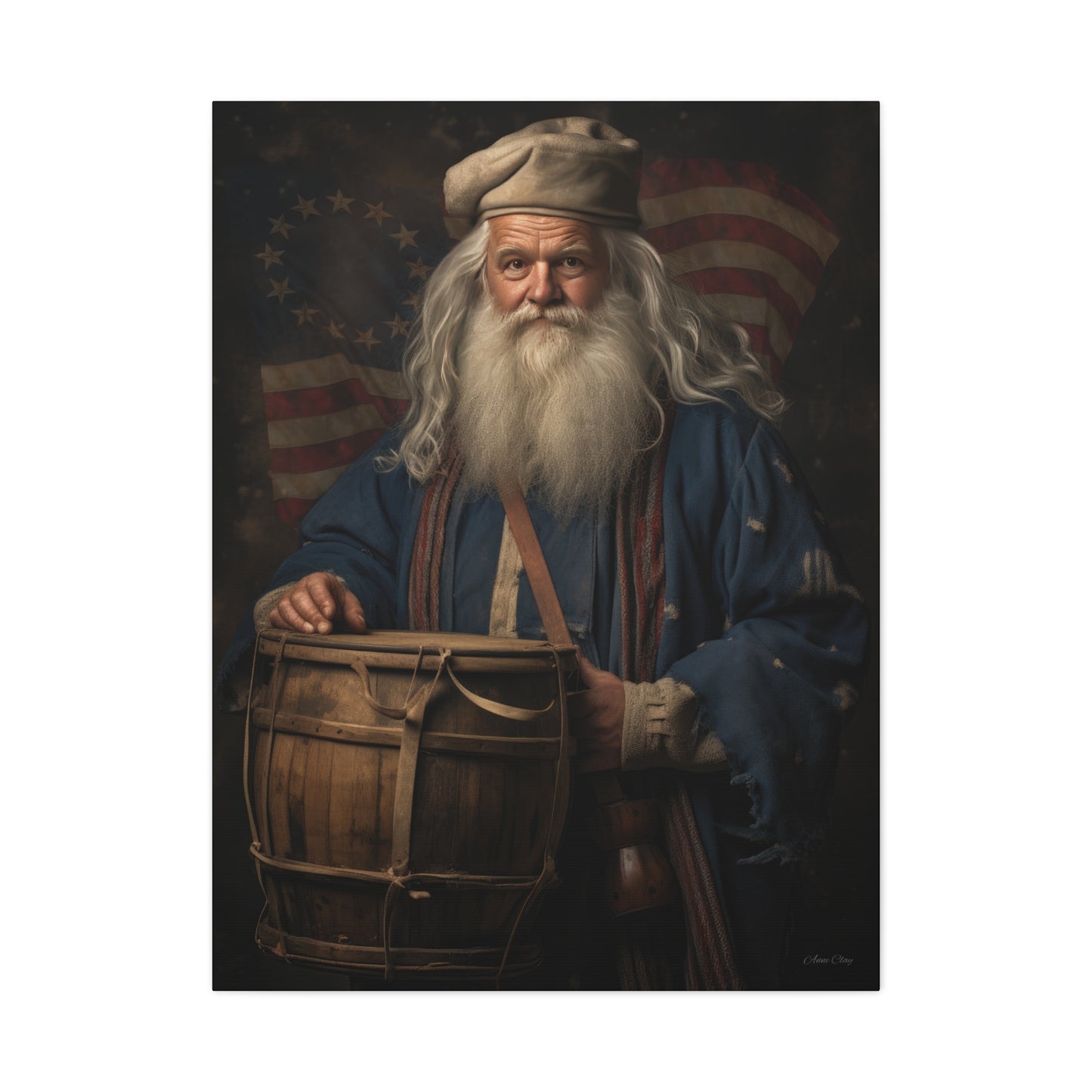 Americana Santa Matte Canvas, Stretched, 1.25"