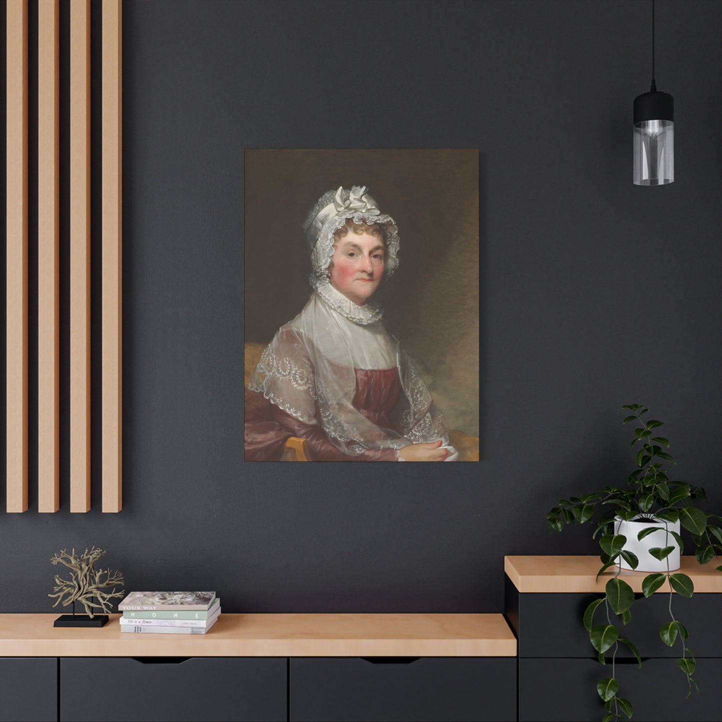 Abigail Adams wife of President John Adams Canvas Wall Art - Elegant Vintage Portrait of a Lady
