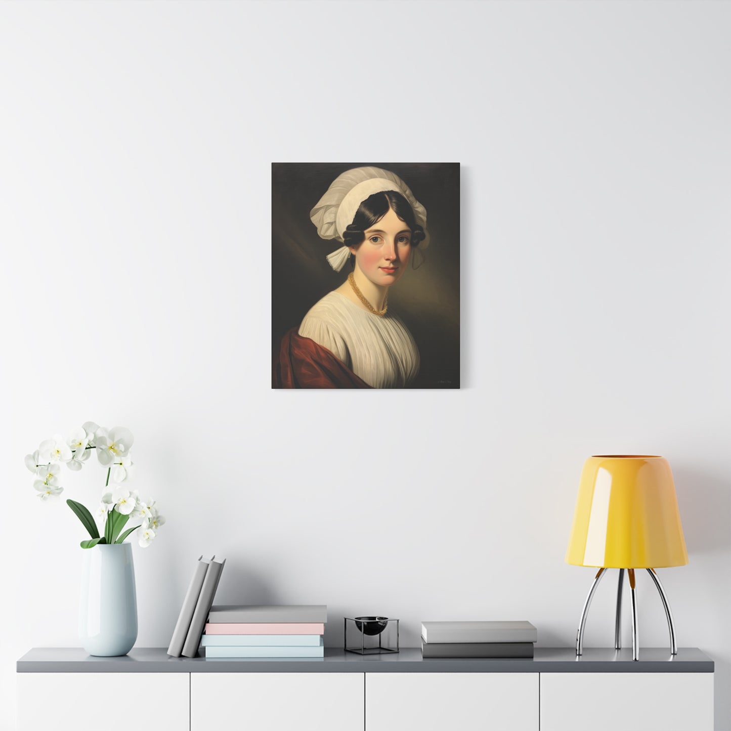 Miss Anne Early American Vintage Portrait Canvas Wall Art - Elegant Home Decor