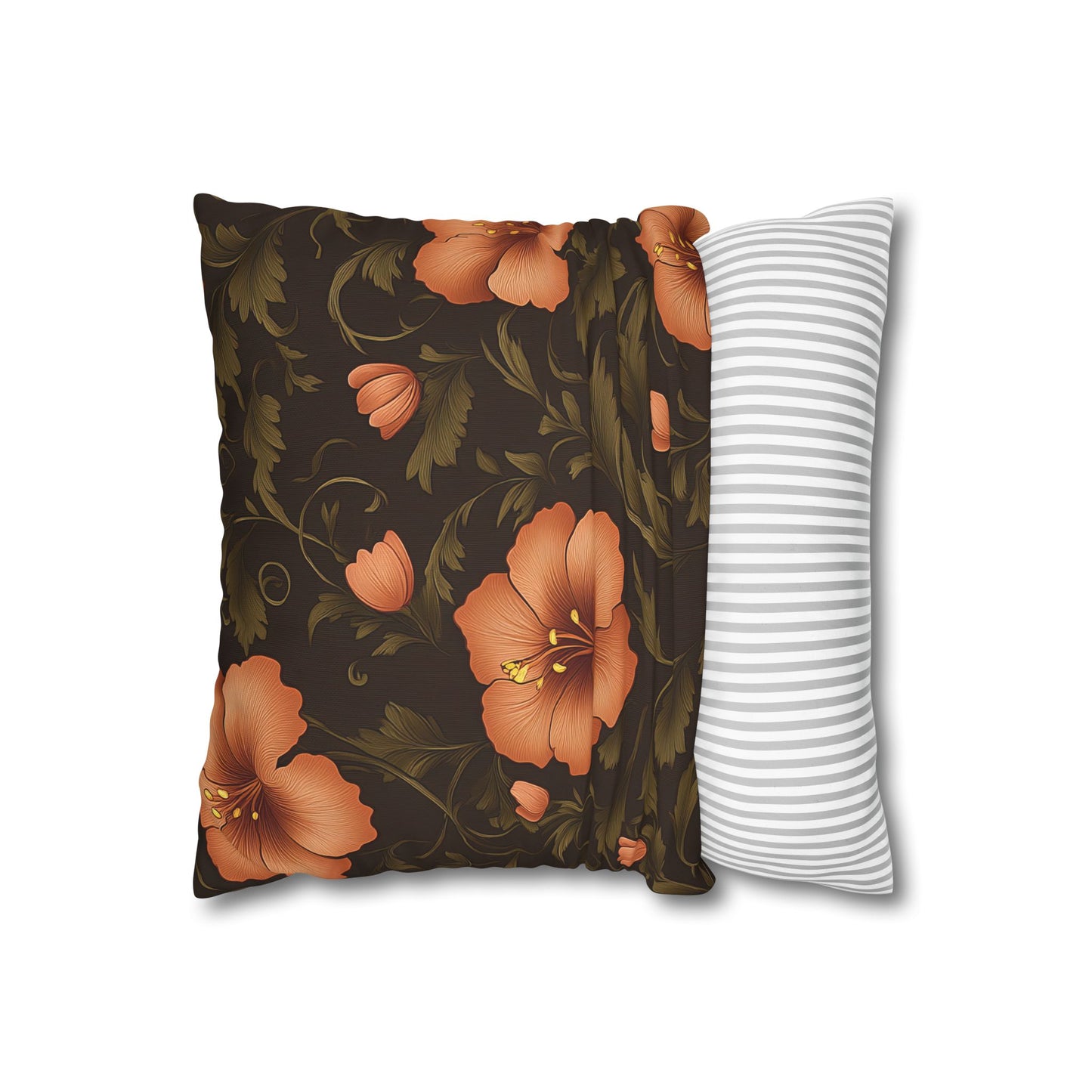 Floral Boho Pillowcase - Cozy Floral Decor for Home, Vintage Gift, Spring Decor, Sofa Cushion Cover, Bohemian Style