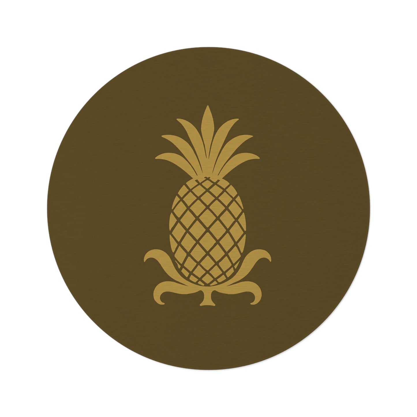 Pineapple Round Rug, Boho Home Décor, Living Room Accent, Tropical Style Mat, Cozy Bedroom Flooring, Beach House Decoration