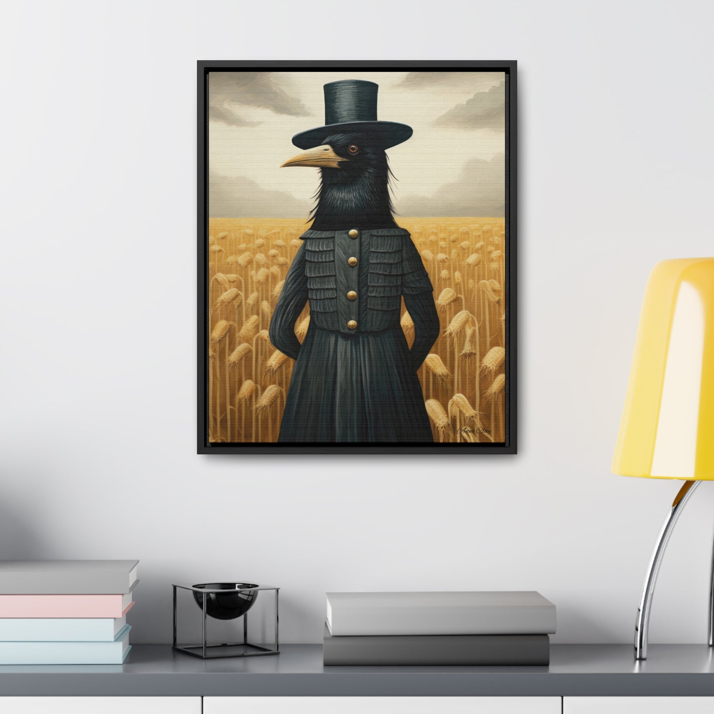 Framed Proper Crow Gallery Canvas Wraps, Vertical Frame