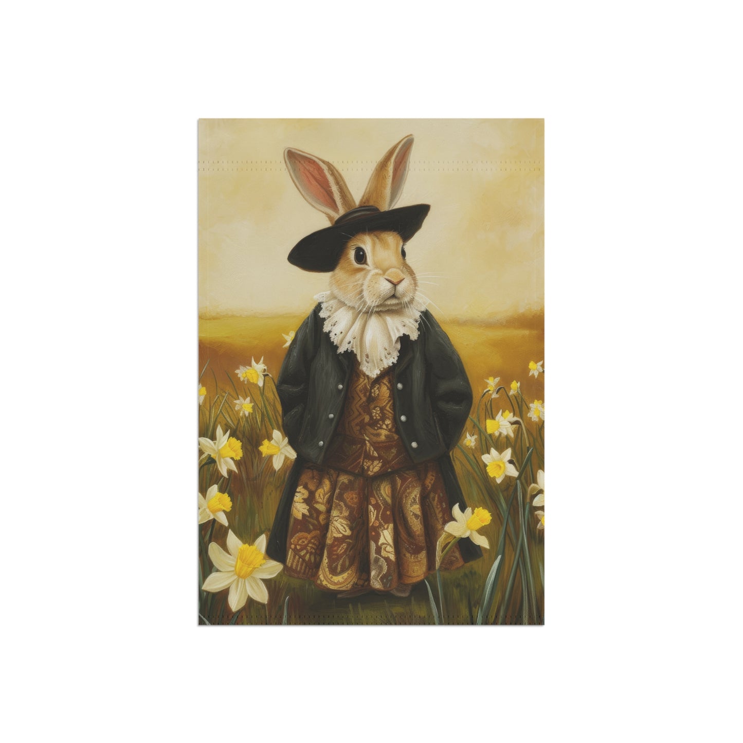 Whimsical Rabbit Garden Banner - Spring Decor