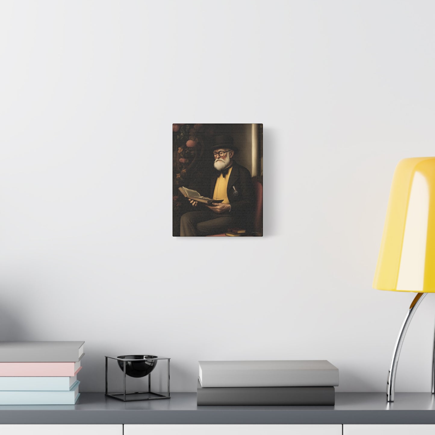 Vintage Literary Canvas Wall Art, Reading Decor, Unique Gift for Book Lovers, Home Office Wall Art, Cozy Vibe Decor