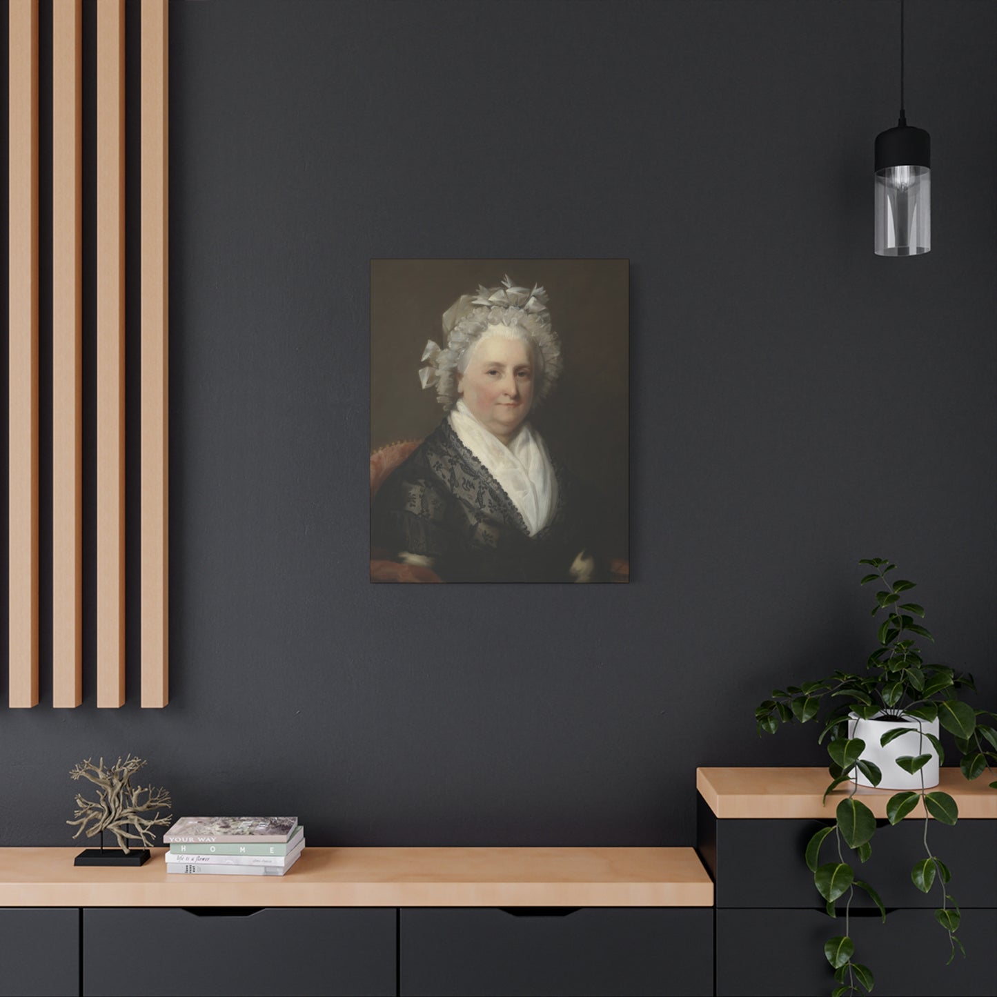 Martha Washington by Gilbert Stuart Classic Portrait Canvas Print - Elegant Home Décor Artwork