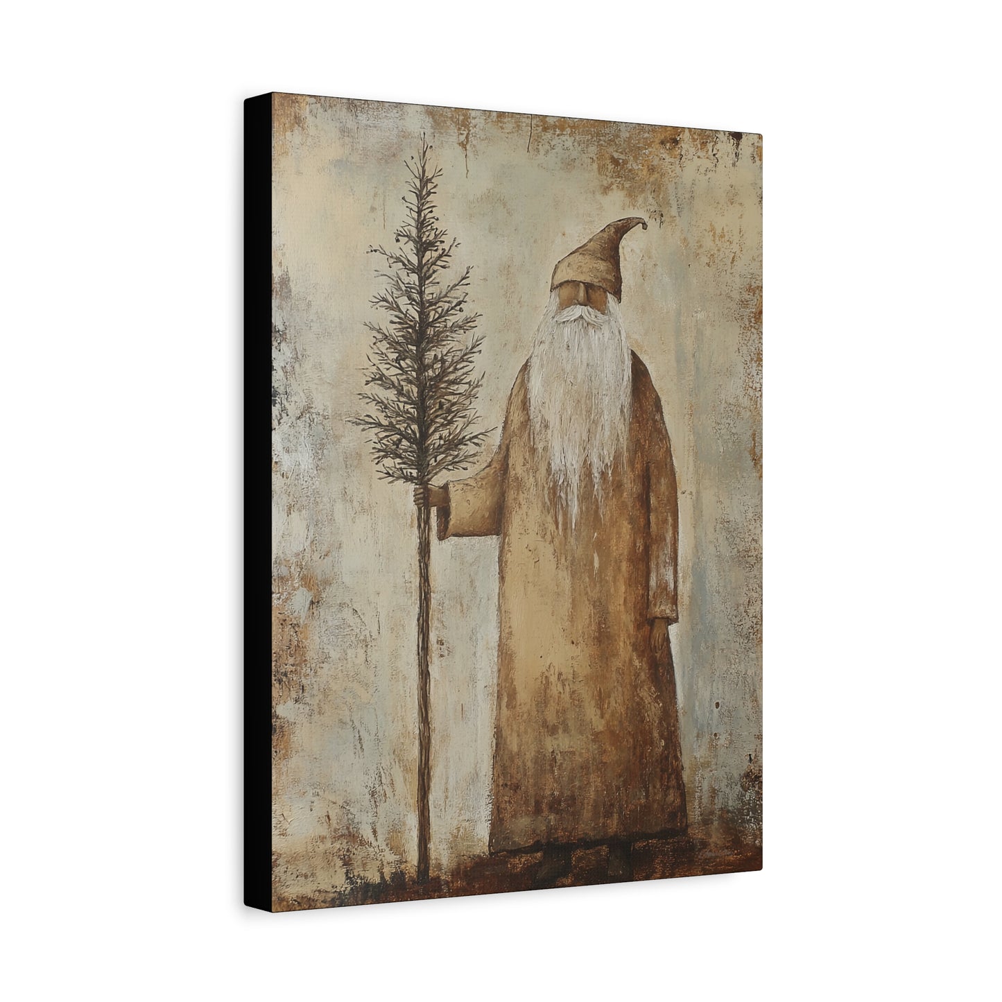 Twiggy Santa Matte Canvas, Stretched, 1.25"