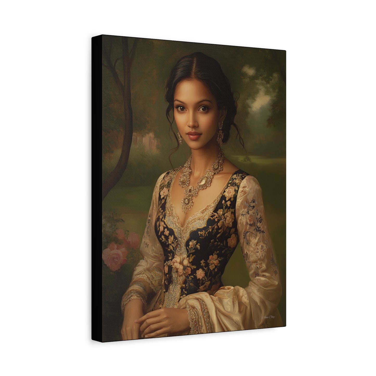 Elegant Floral Canvas Art Print, Wall Décor, Home Decoration, Gift for Her, Feminine Artwork, Vintage Inspired
