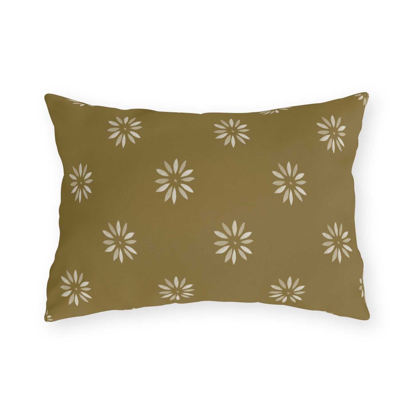 Boho Floral Outdoor Pillows - Soft Green Cushion for Patio Decor