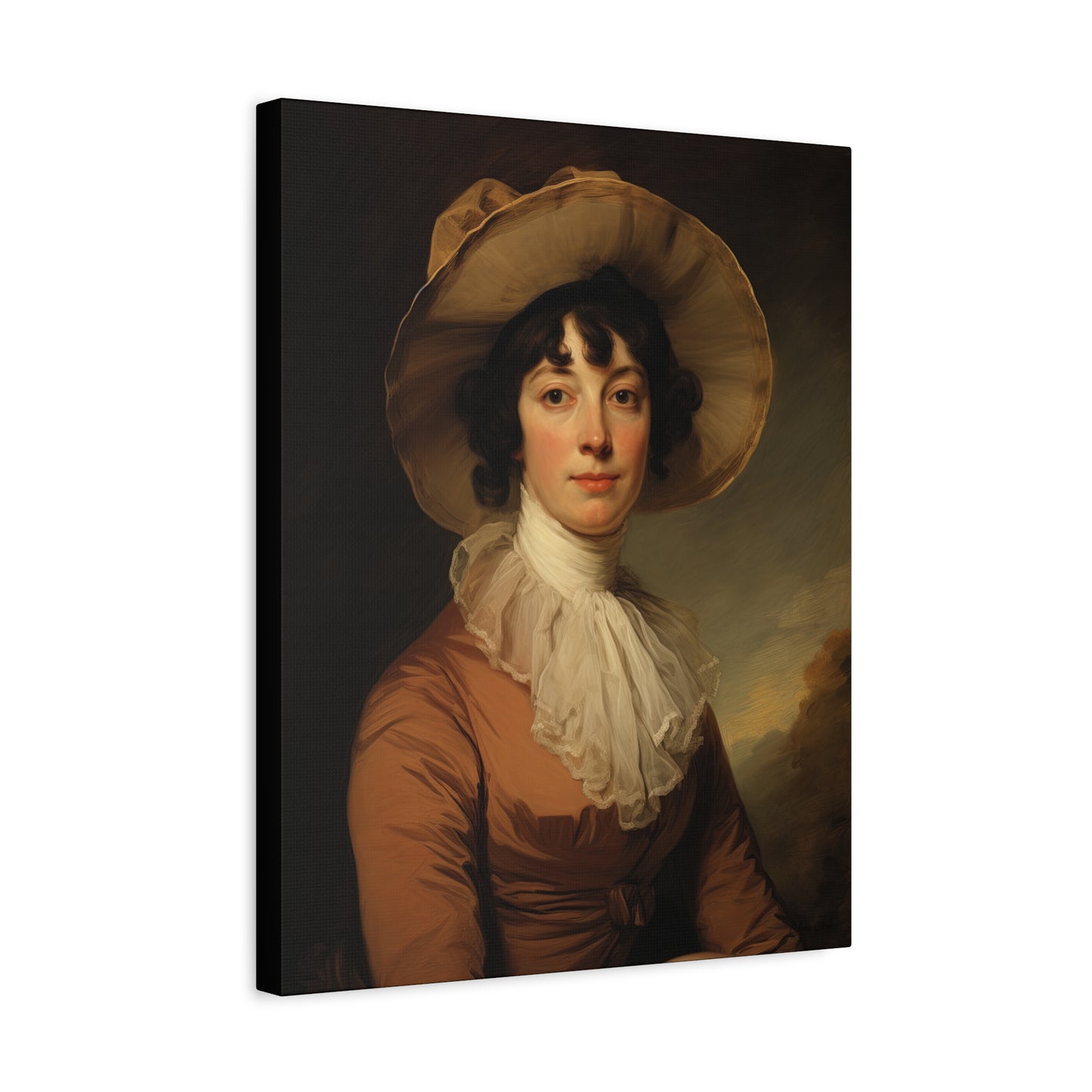 Miss Jane Early American Portrait Classic Portrait Matte Canvas Wall Art - Elegant Home Decor