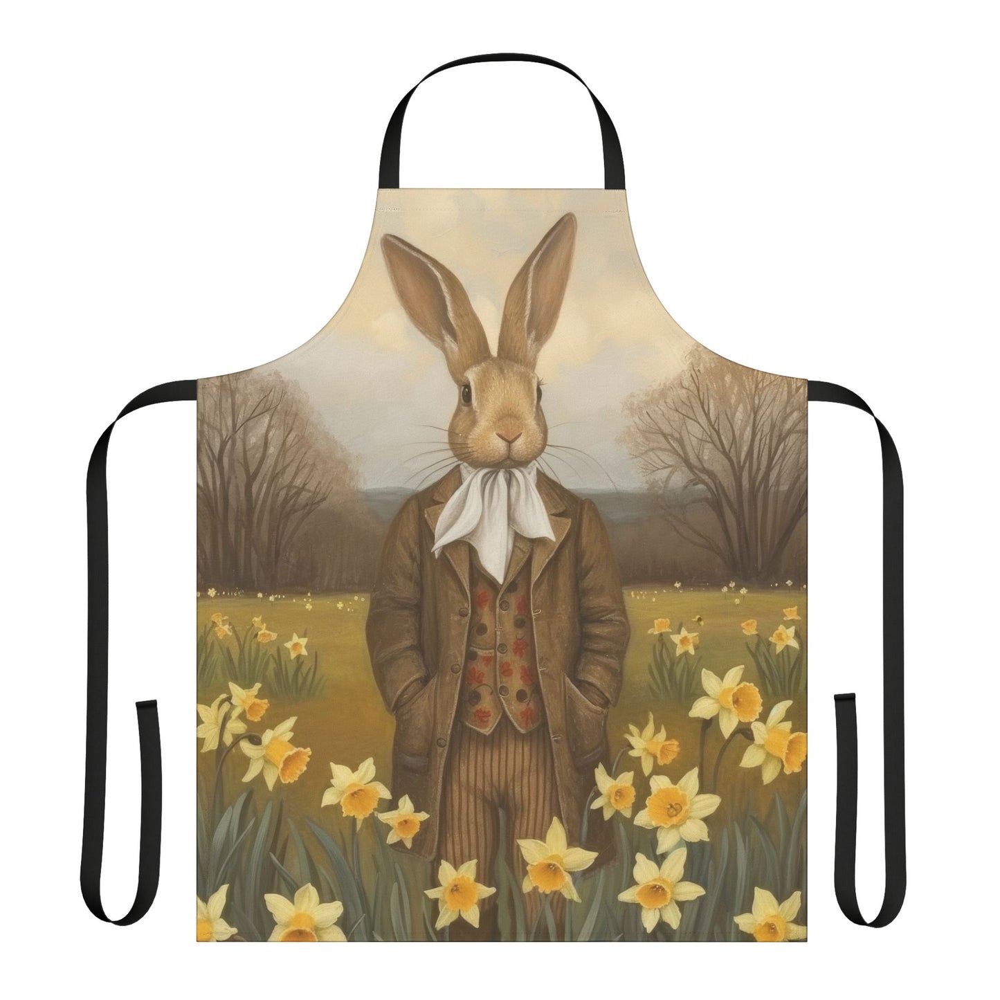 Whimsical Bunny Apron with 5-Color Straps - Perfect for Spring Cooking