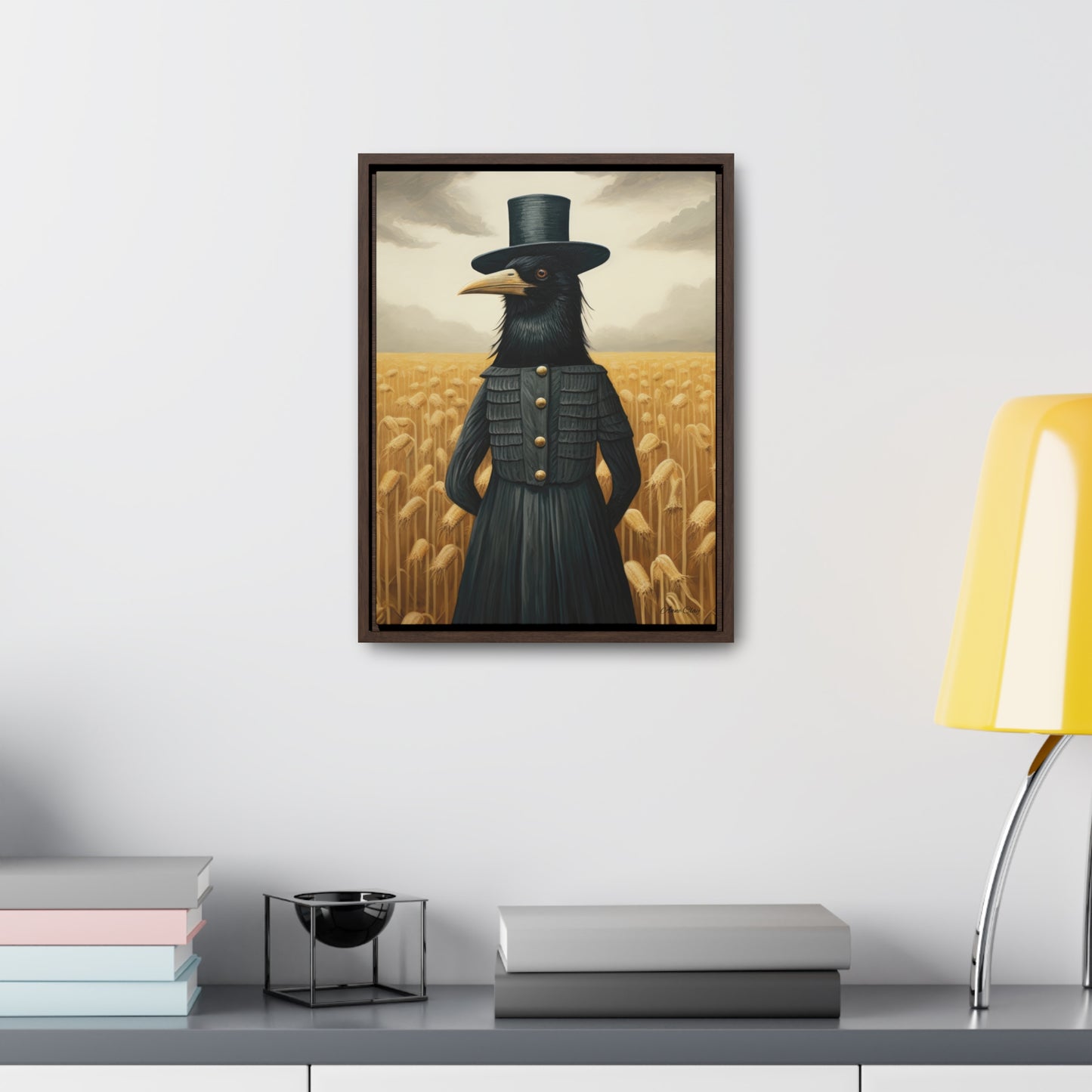 Framed Proper Crow Gallery Canvas Wraps, Vertical Frame