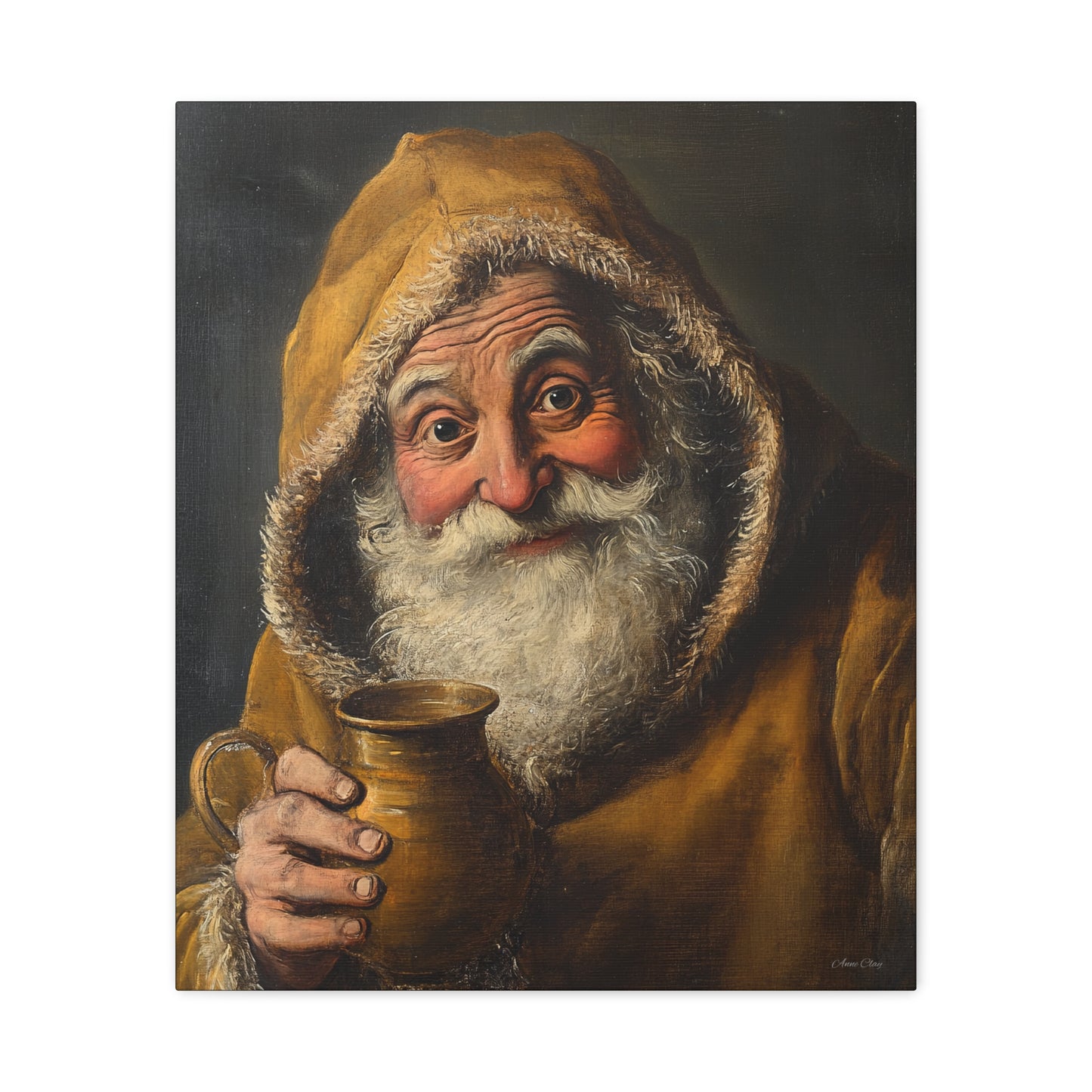 Tavern Santa Matte Canvas, Stretched, 1.25"