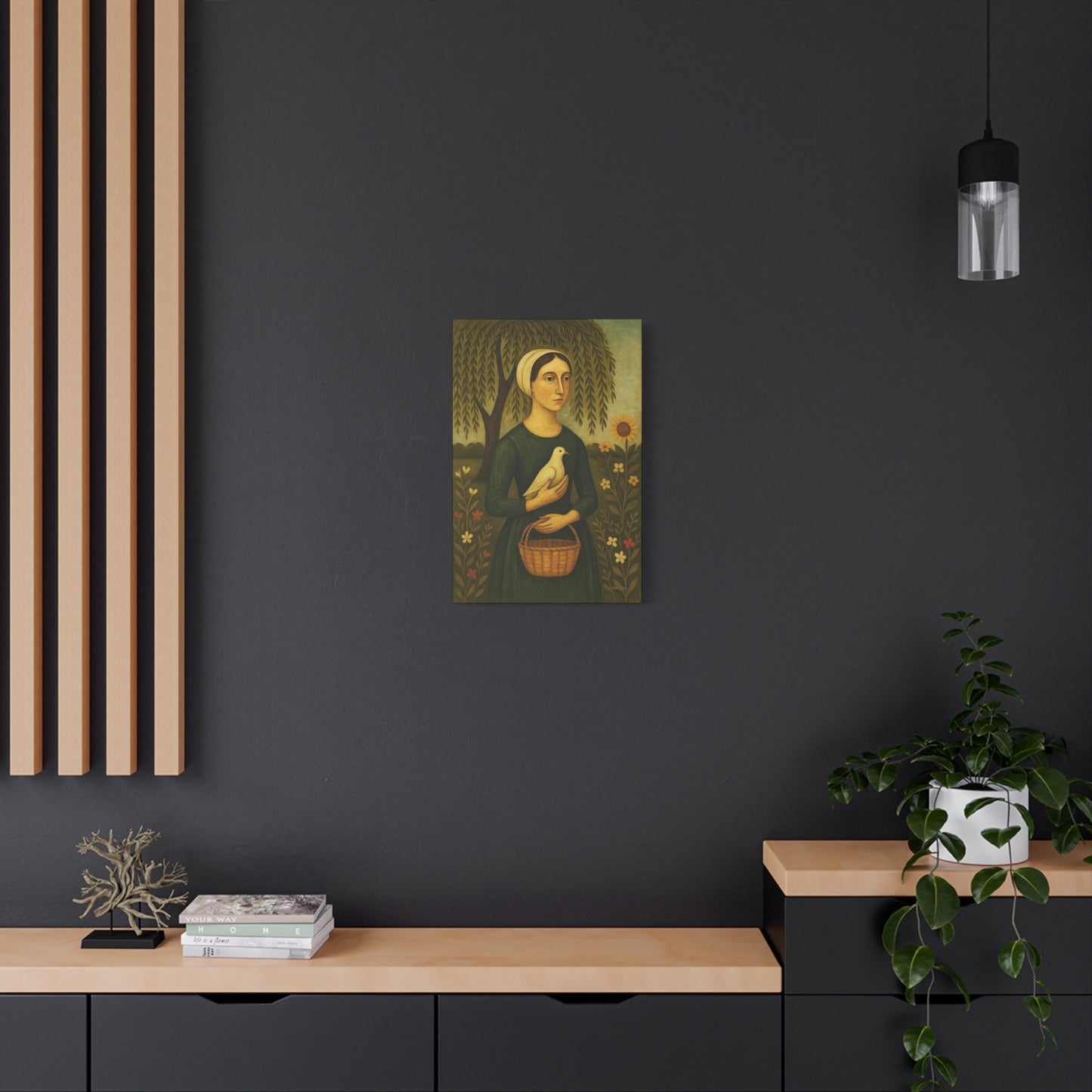 Artistic Wall Canvas, Home Decor, Nature Art, Gift for Her, Vintage Style, Living Room Artwork