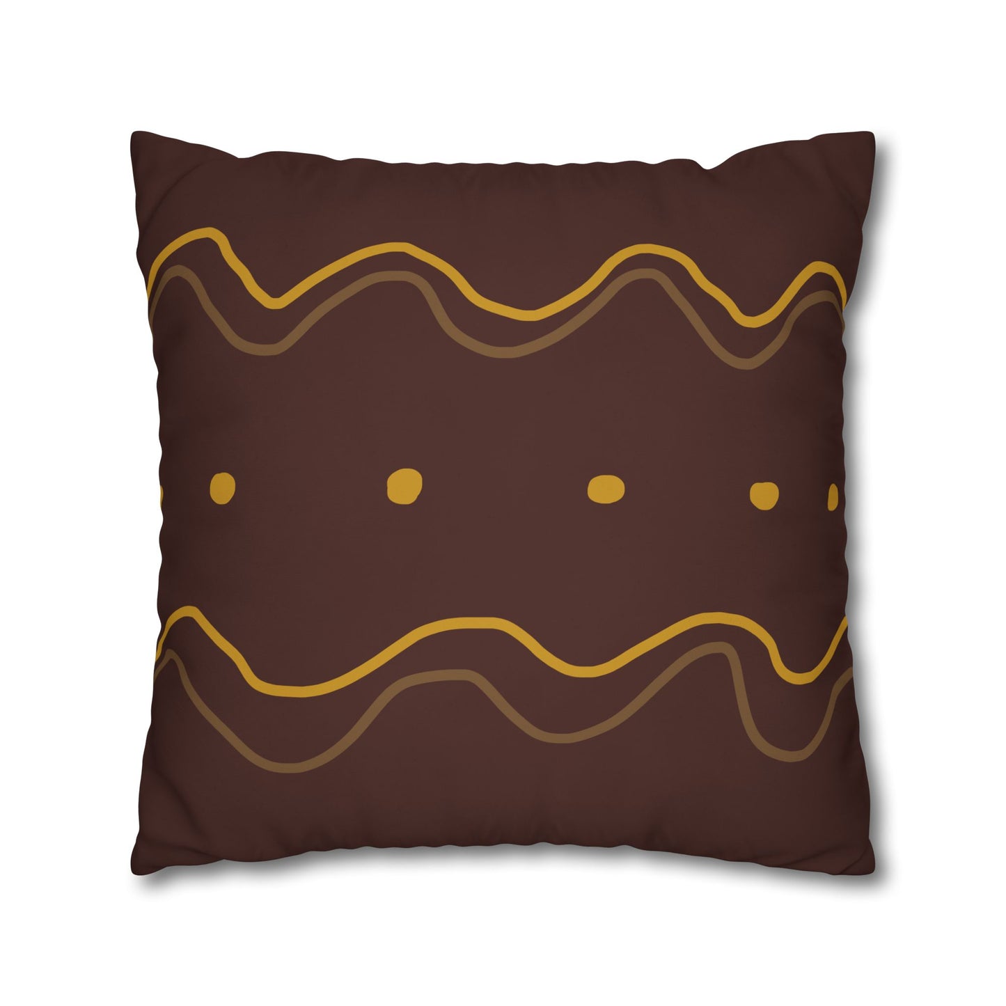 Redware Squiggles Square Poly Canvas Pillowcase