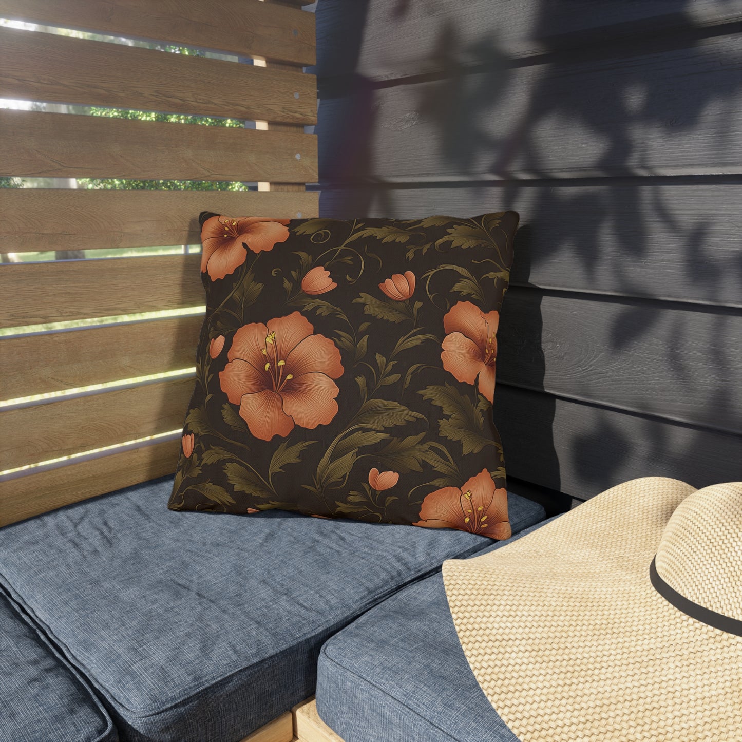 Floral Outdoor Pillow | Tropical Decor, Patio Cushion, Garden Pillow, Hibiscus Throw Pillows, Summer Home Decor
