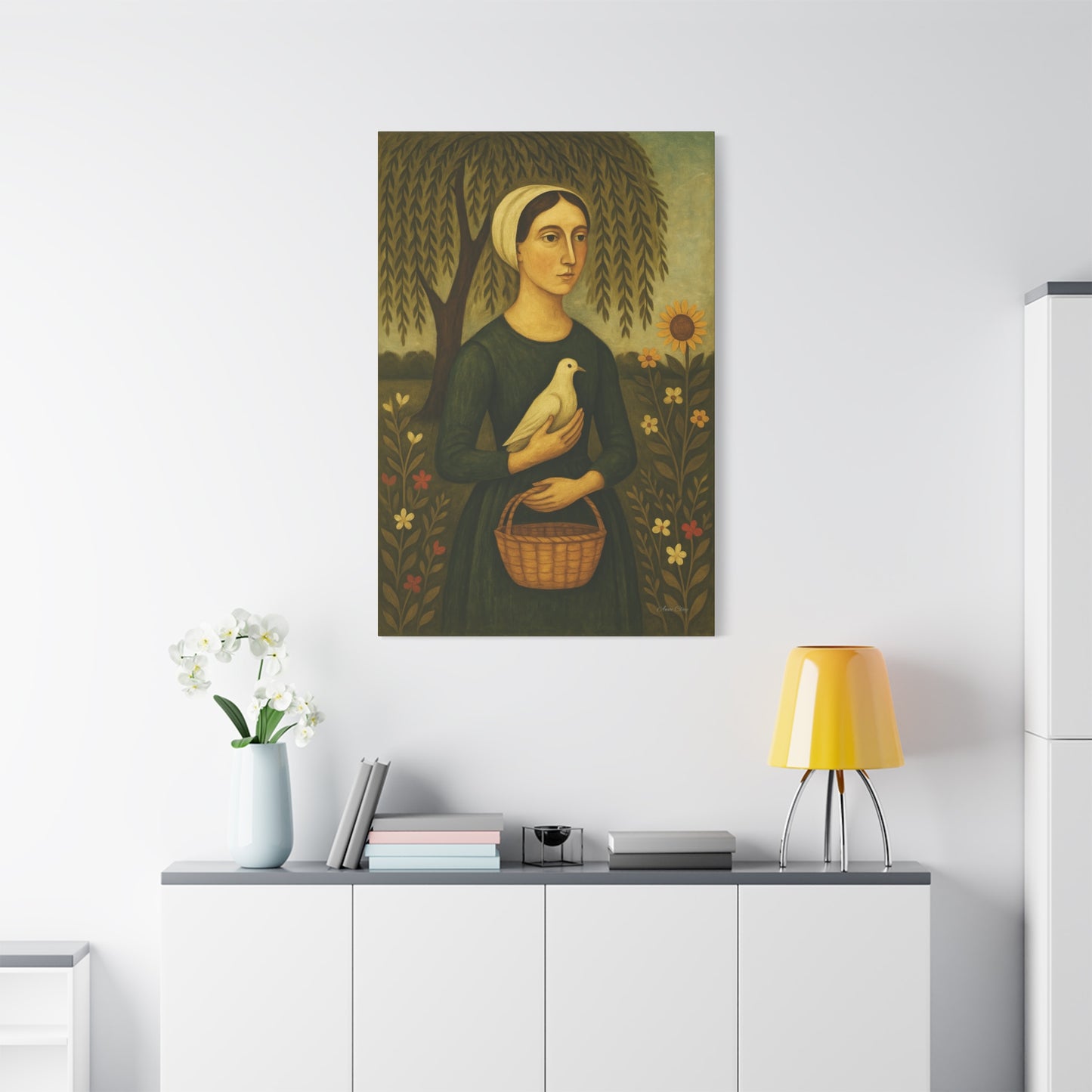 Artistic Wall Canvas, Home Decor, Nature Art, Gift for Her, Vintage Style, Living Room Artwork