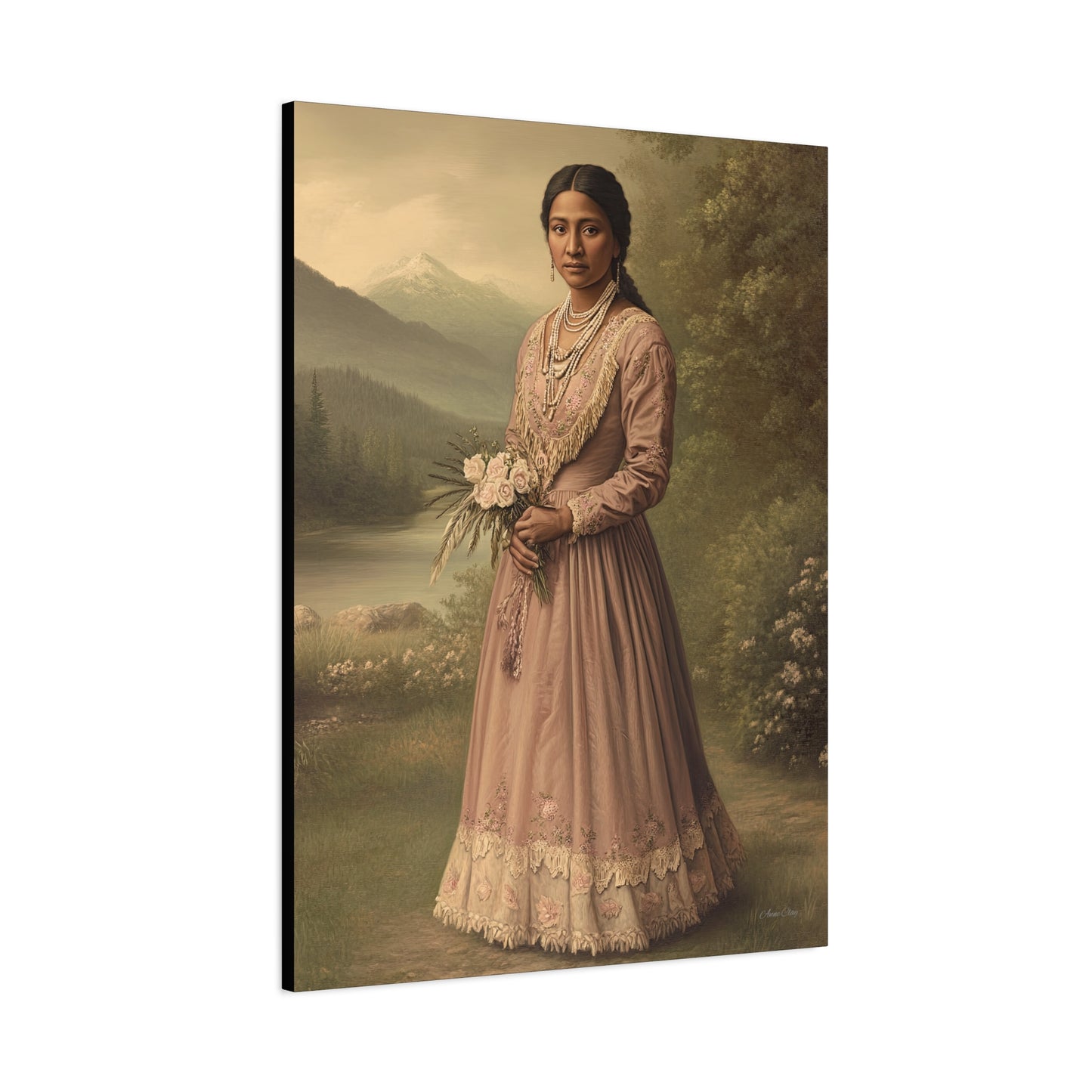 Artistic Stretched Canvas Print: Vintage Portrait, Home Decor, Wall Art, Gift for Art Lovers, Boho Decoration, Unique Gift