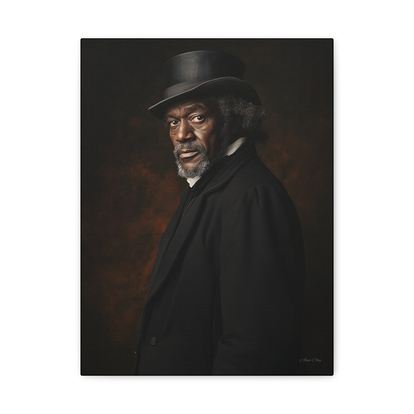Frederick Elegant Stretched Canvas Art - Iconic Portrait on Matte Finish