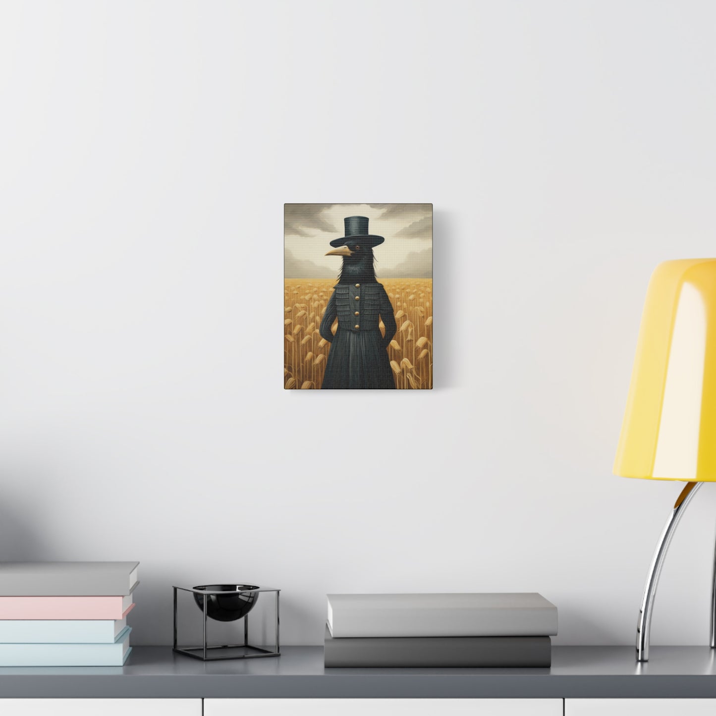 Proper Crow Mysterious Crow Art Canvas - Stretched Matte Wall Decor
