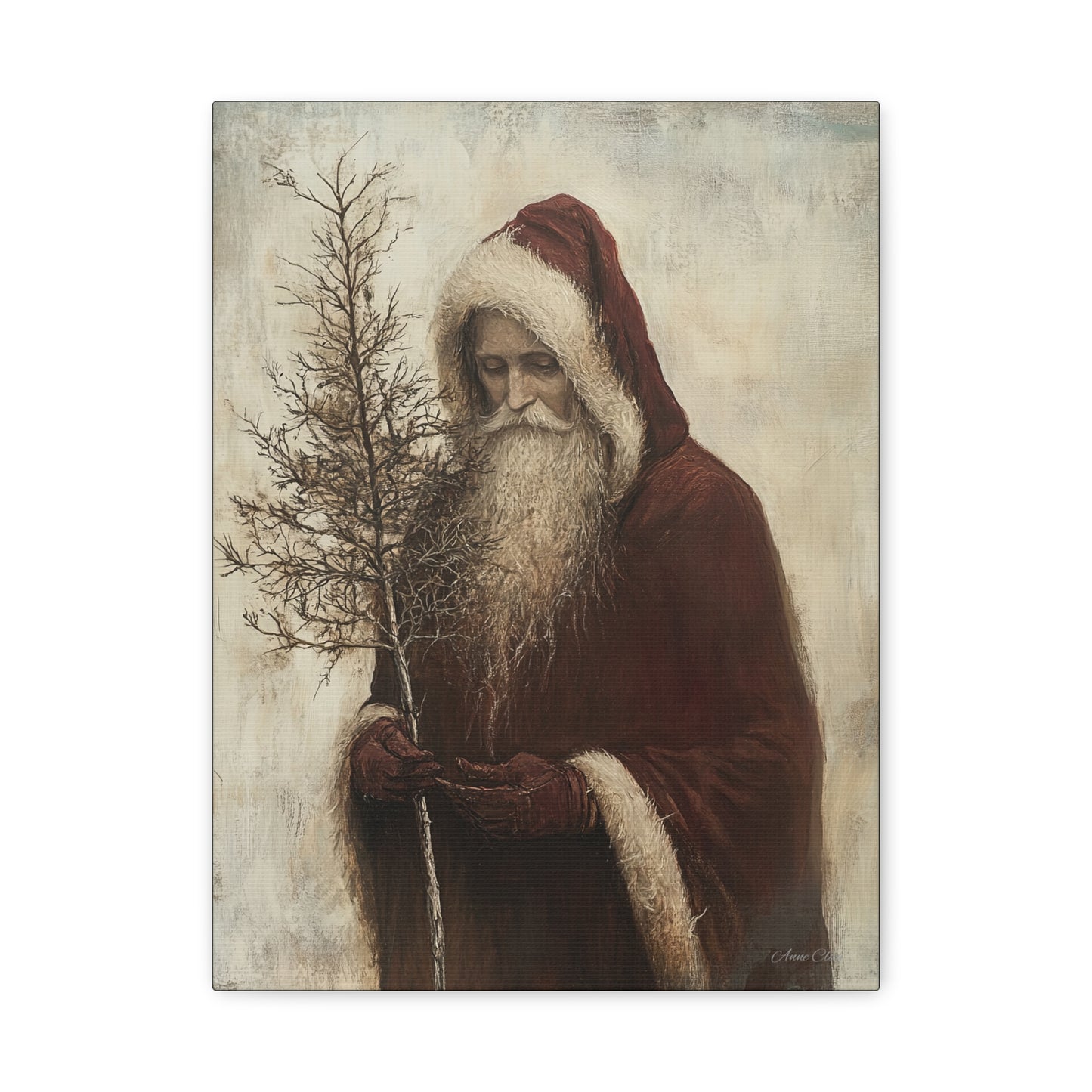 WS Humble Santa Matte Canvas, Stretched, 1.25"