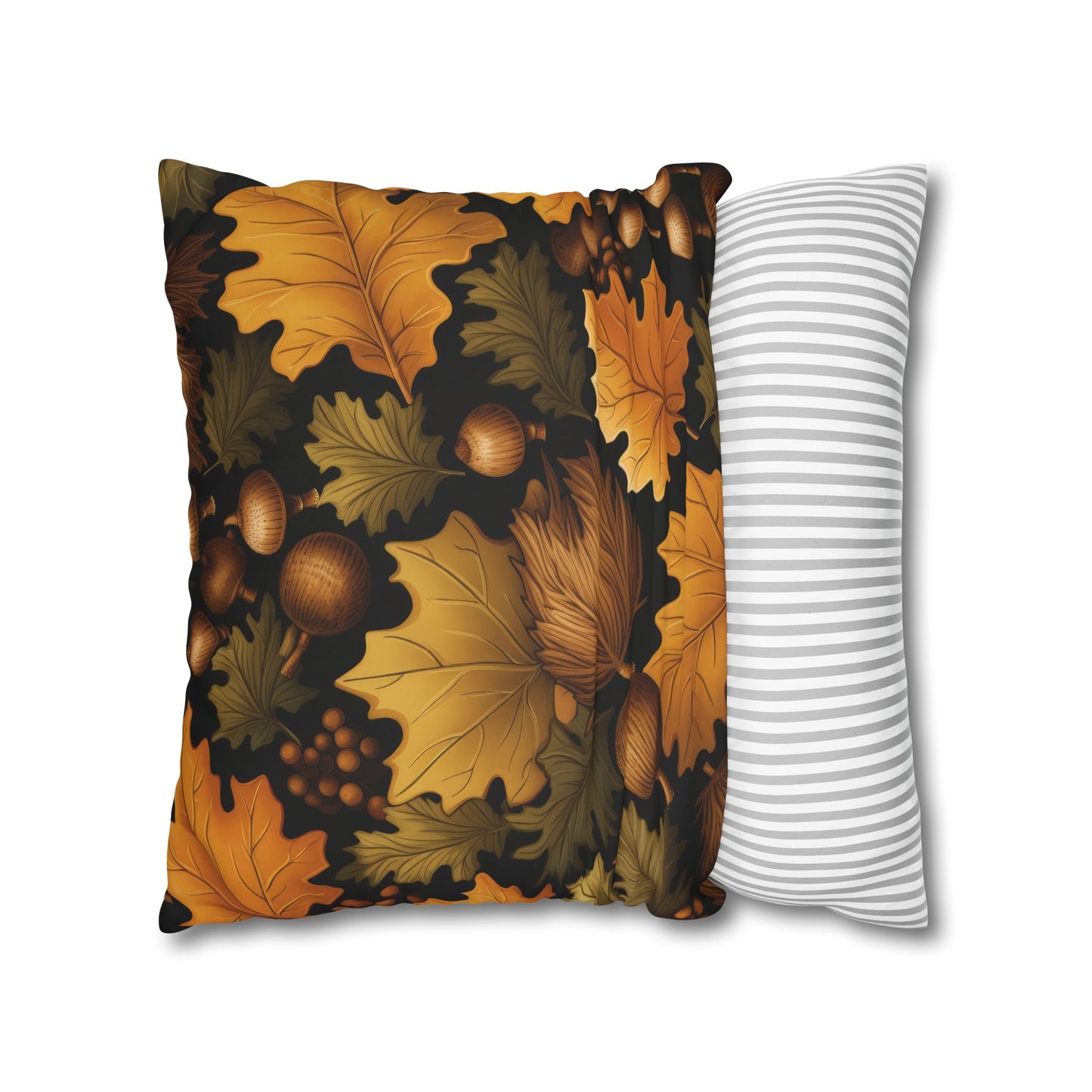 Fall Foliage Square Poly Canvas Pillowcase