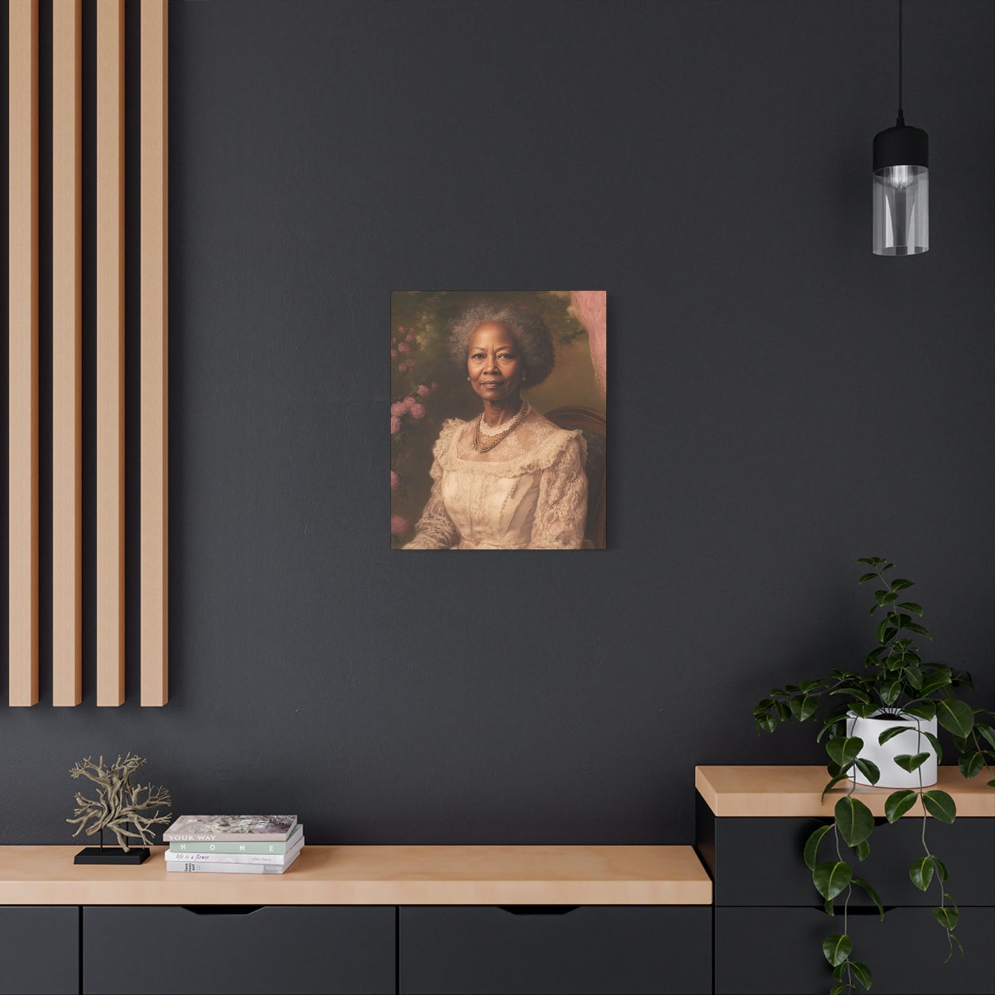 Elegant Canvas Wall Art, Vintage Portrait, Home Decor, Gift for Art Lovers, Bohemian Style, Heritage Art