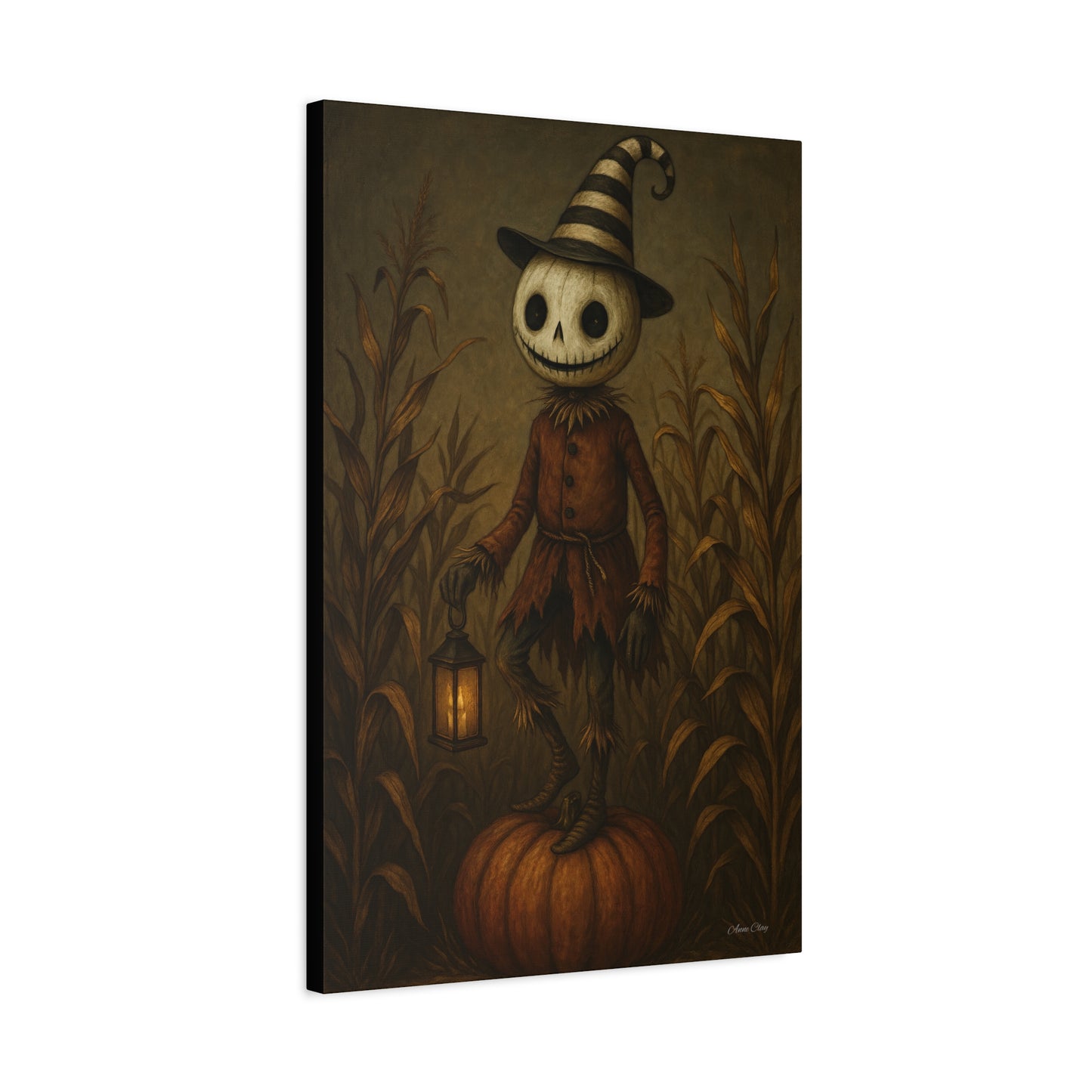 Halloween Scarecrow Art Print, Spooky Home Decor, Fall Wall Artwork, Perfect for Halloween, Witchy Vibes, Gift for Halloween Lovers