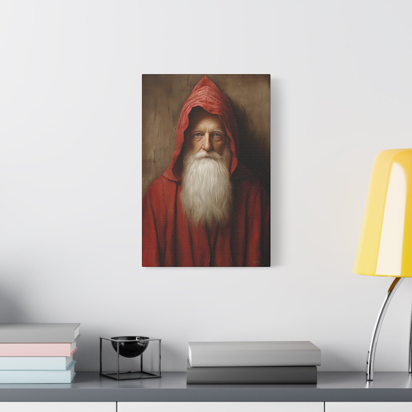 WS Mysterious Santa Matte Canvas, Stretched, 1.25"