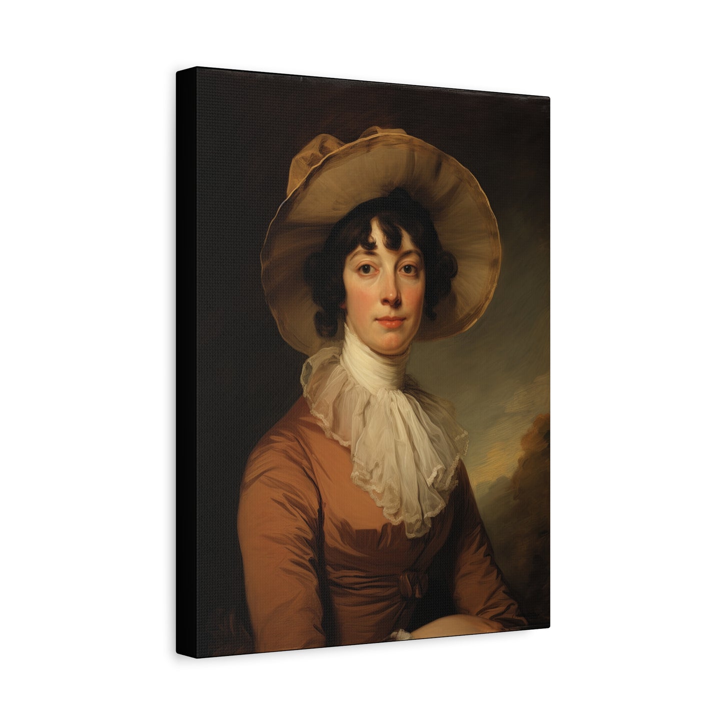 Miss Jane Early American Portrait Classic Portrait Matte Canvas Wall Art - Elegant Home Decor