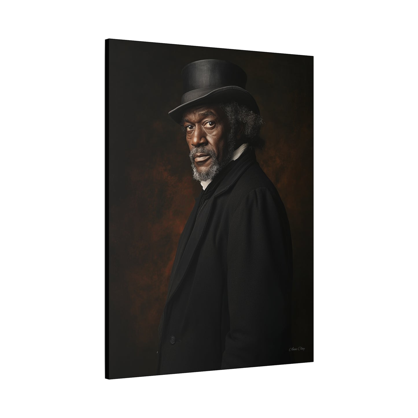 Frederick Elegant Stretched Canvas Art - Iconic Portrait on Matte Finish